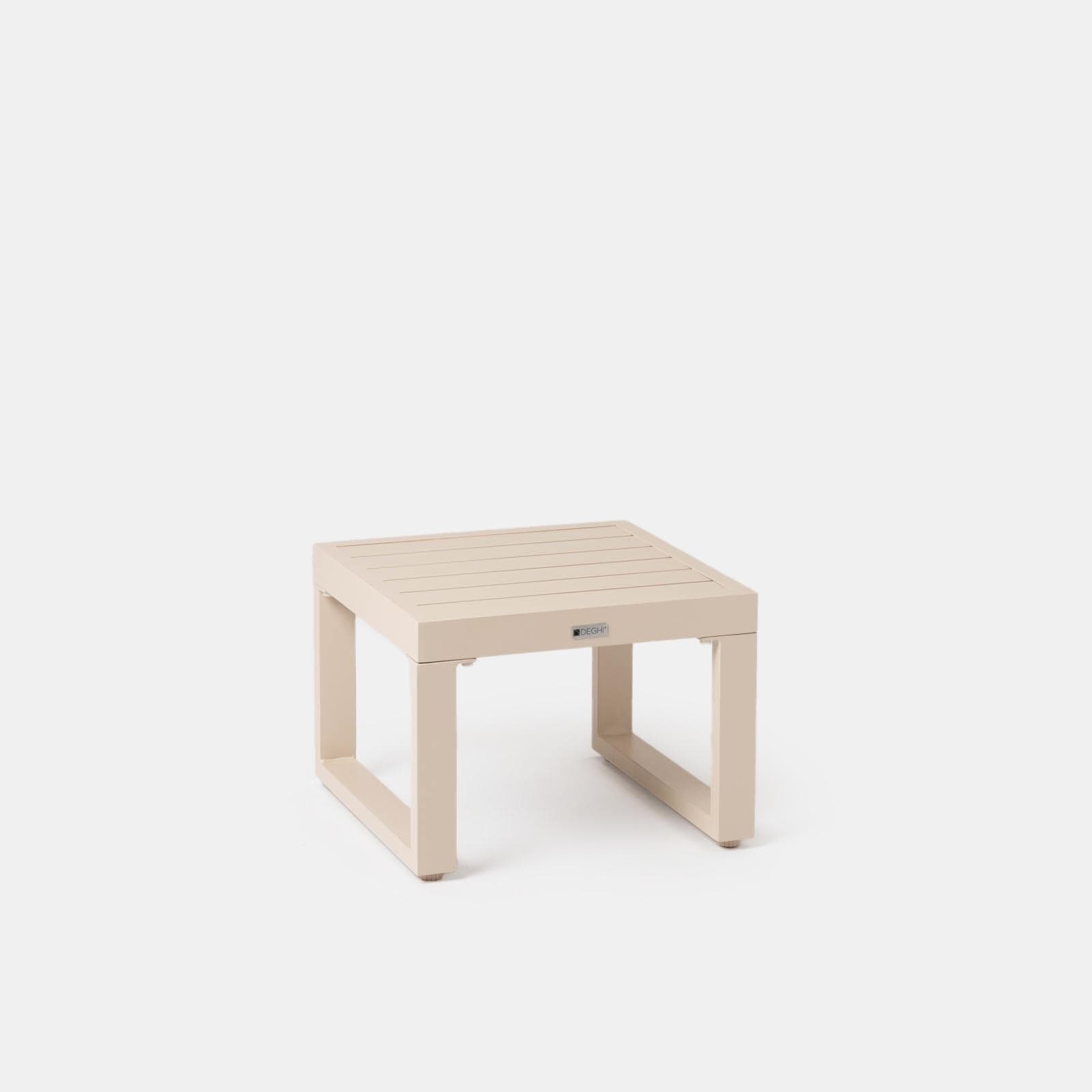 Tavolino da esterno 44x44 cm in alluminio vaniglia - Carioca
