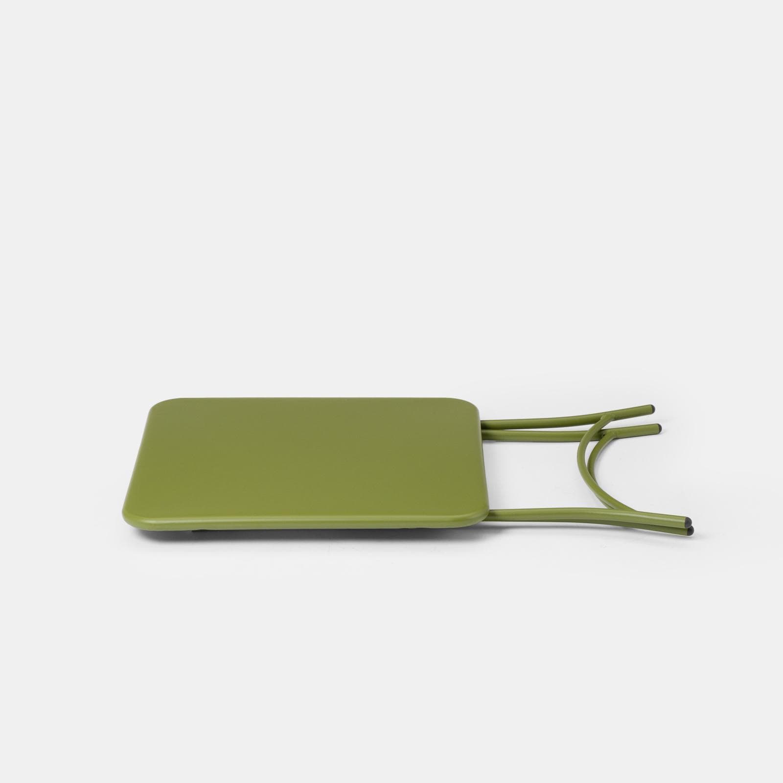 Tavolo da esterno pieghevole 60x60 in acciaio verde oliva - Faber
