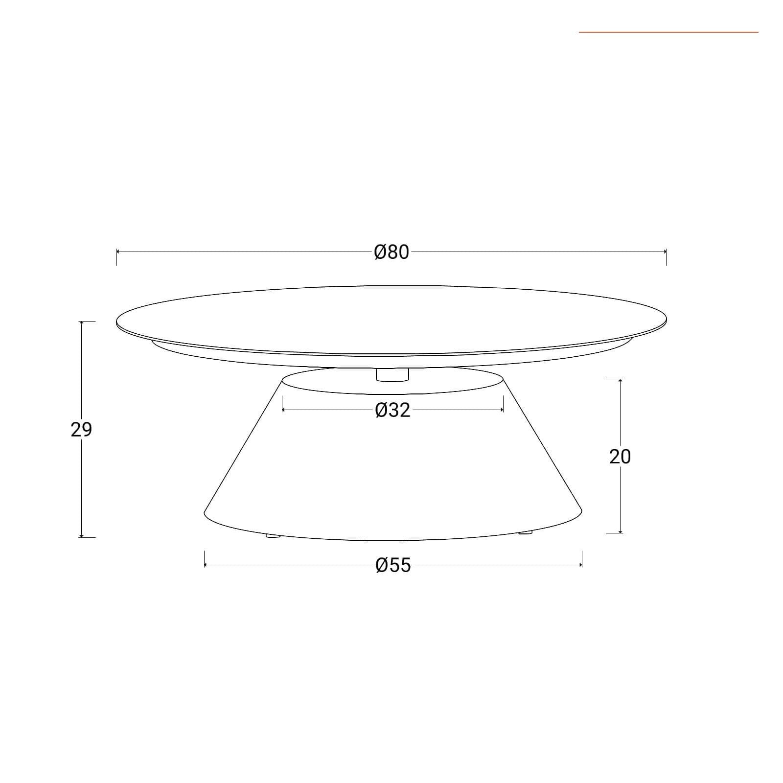 Tavolino da esterno rotondo 80 cm in alluminio antracite opaco - Dagre