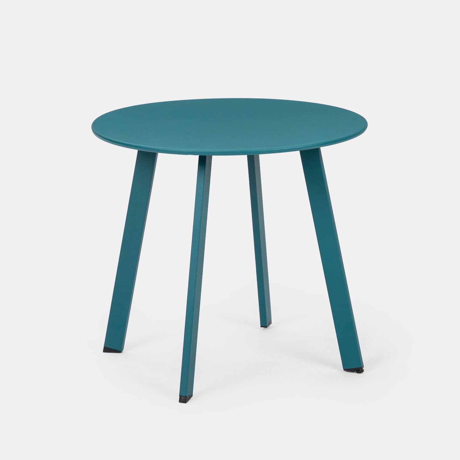 Tavolino da giardino 50x45h cm in acciaio blu petrolio - Goblin