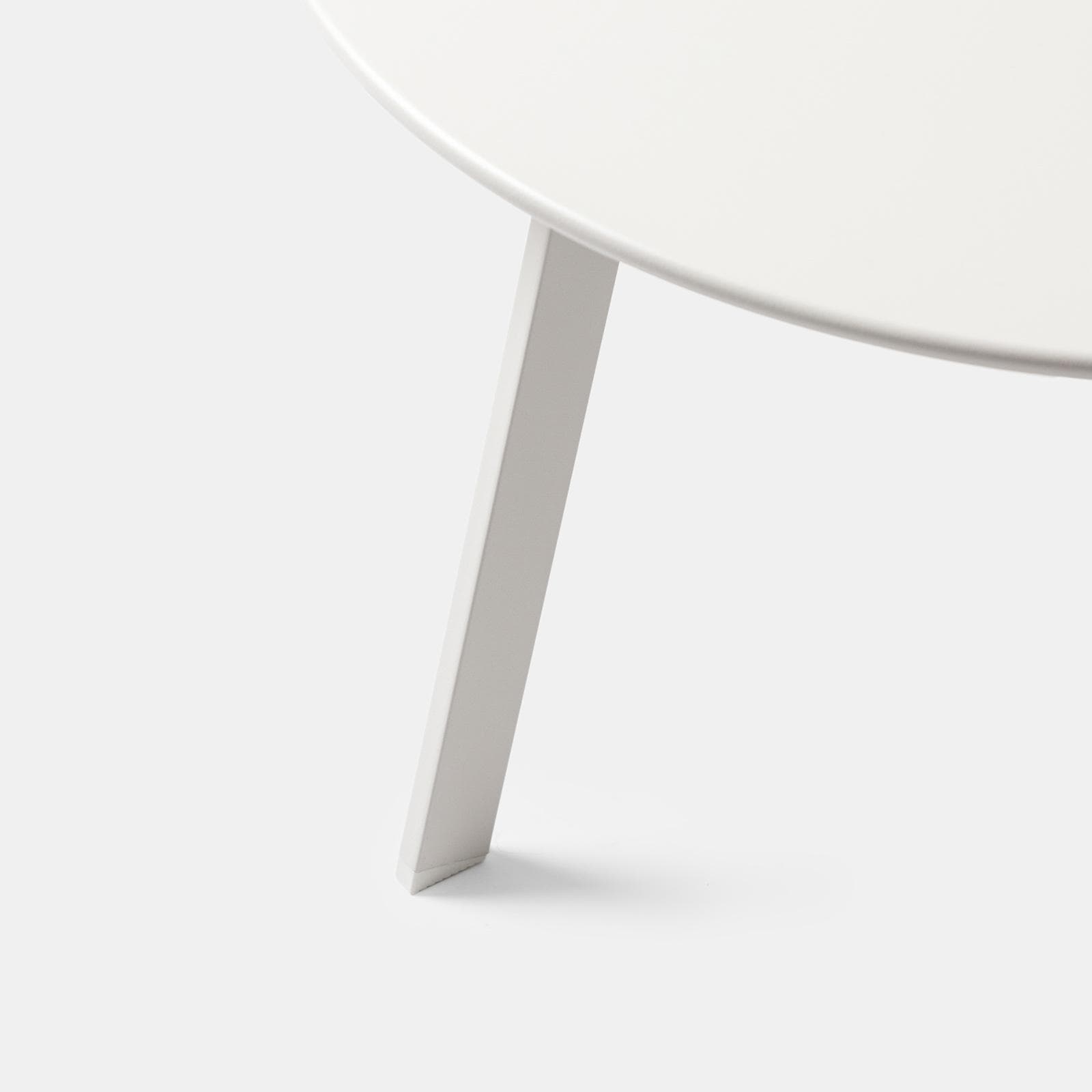 Tavolino da giardino rotondo 70 cm in acciaio bianco - Lagon