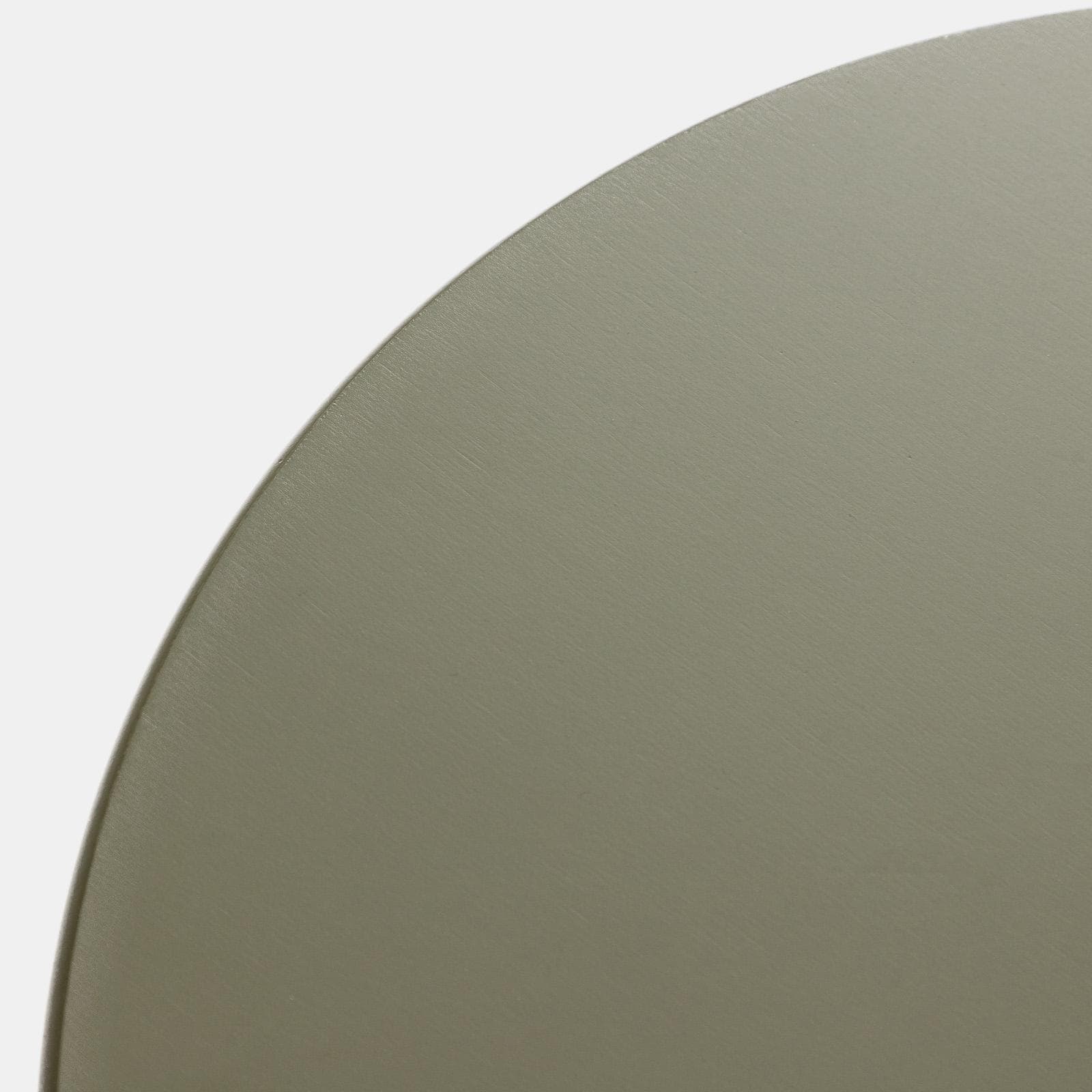 Tavolino rotondo 39 cm verde oliva con modanature - Minek