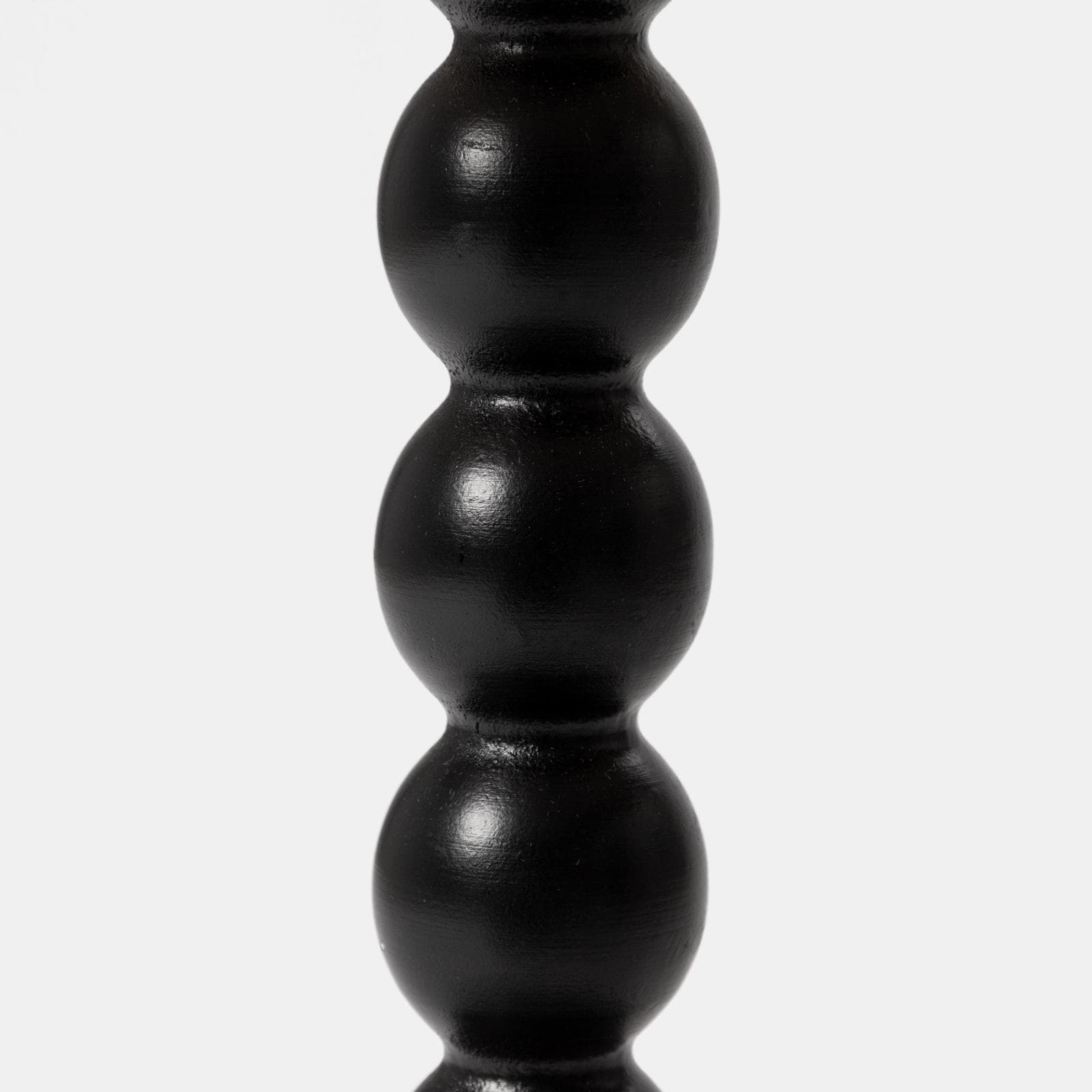 Tavolino rotondo 45x55h cm top effetto legno e struttura intarsiata nera - Bryce
