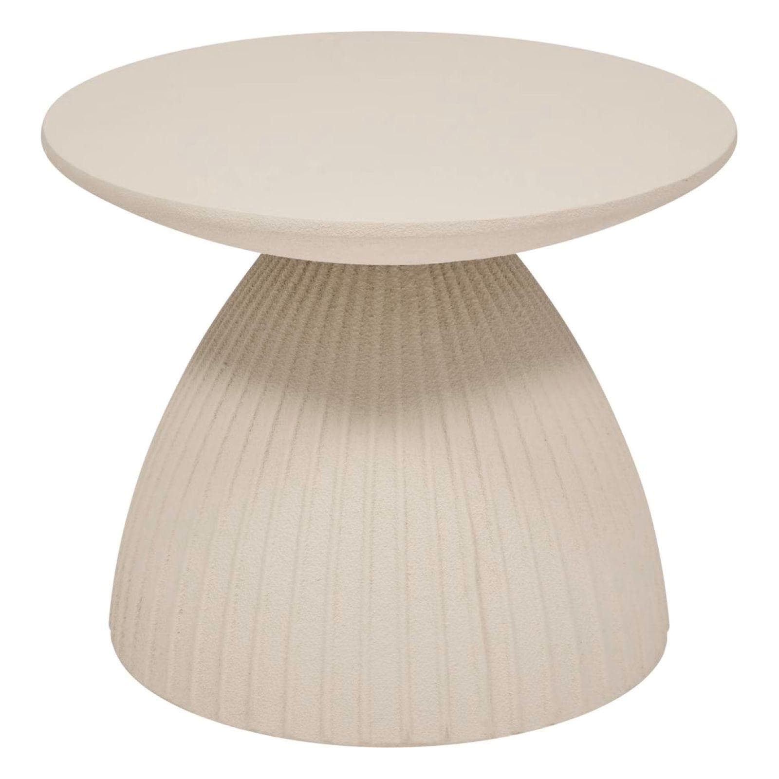 Tavolino rotondo 50 cm in ossido di magnesio beige - Eril