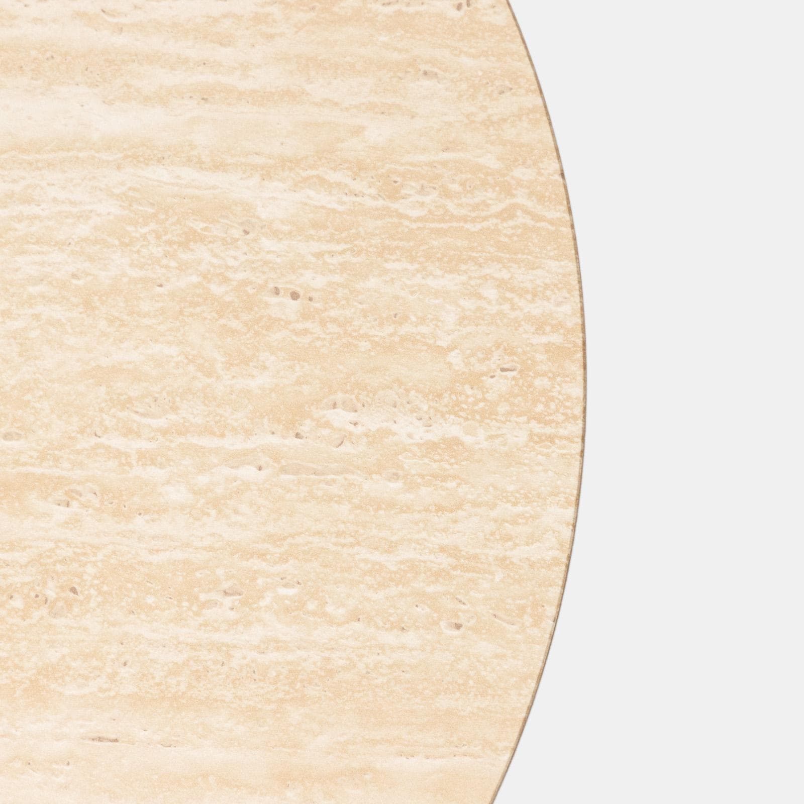 Tavolino rotondo 60x35h cm beige effetto travertino - Montgomery