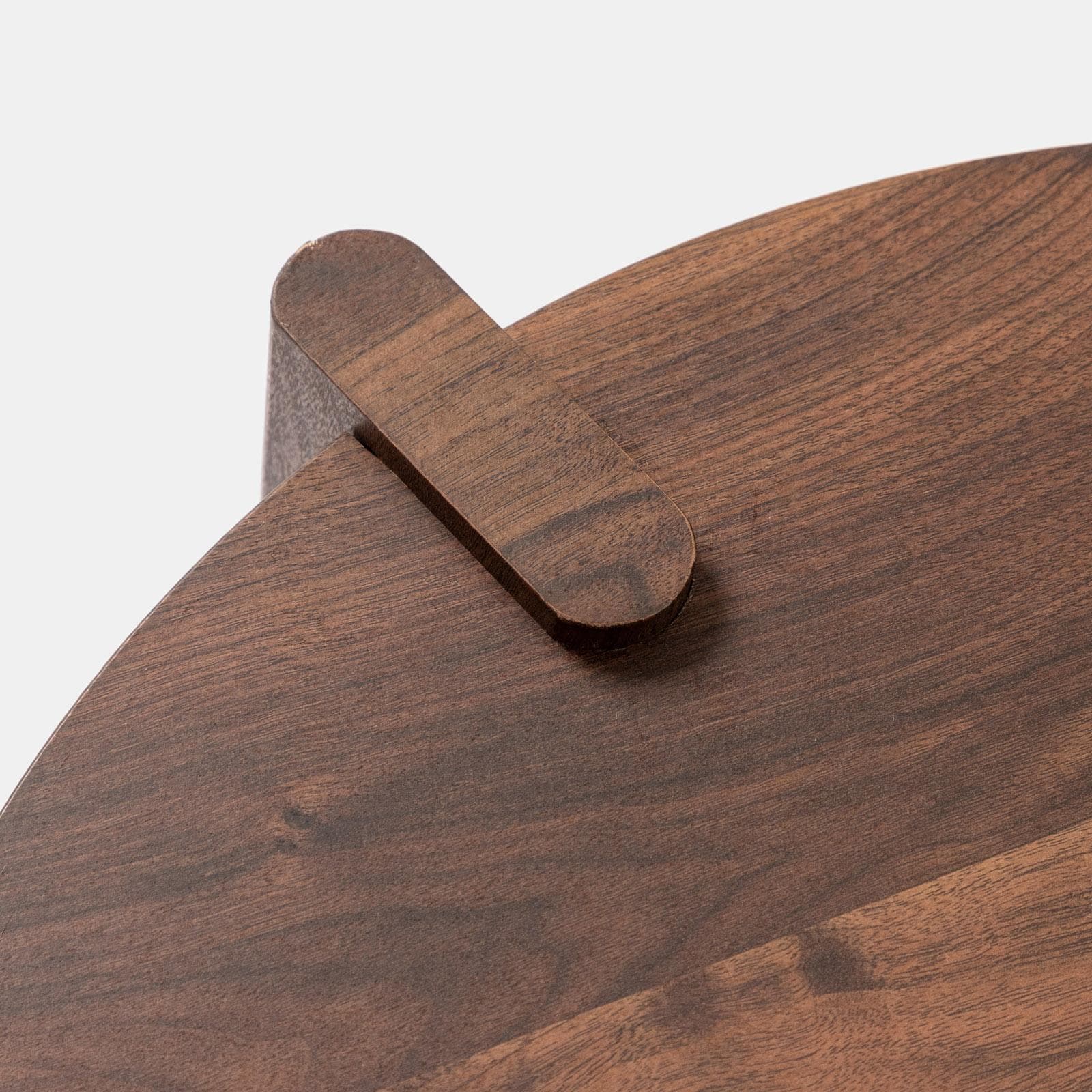 Tavolino rotondo 60x35h cm effetto noce - Montgomery