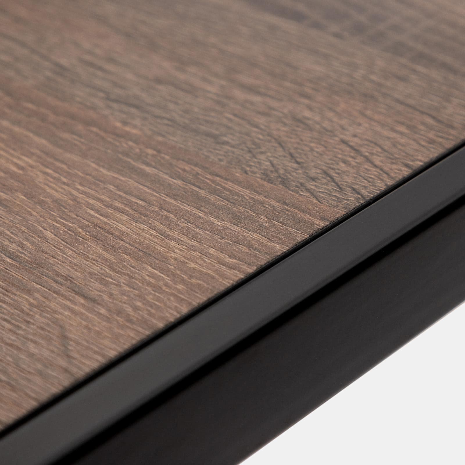Tavolo da pranzo 120x70 cm con top rovere scuro e gambe in metallo - Veredo