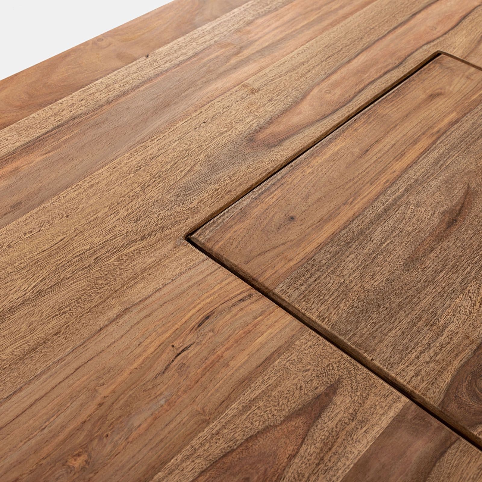 Tavolo 200x100 cm in legno sheesham gambe 40x40 - Freia Sheesham