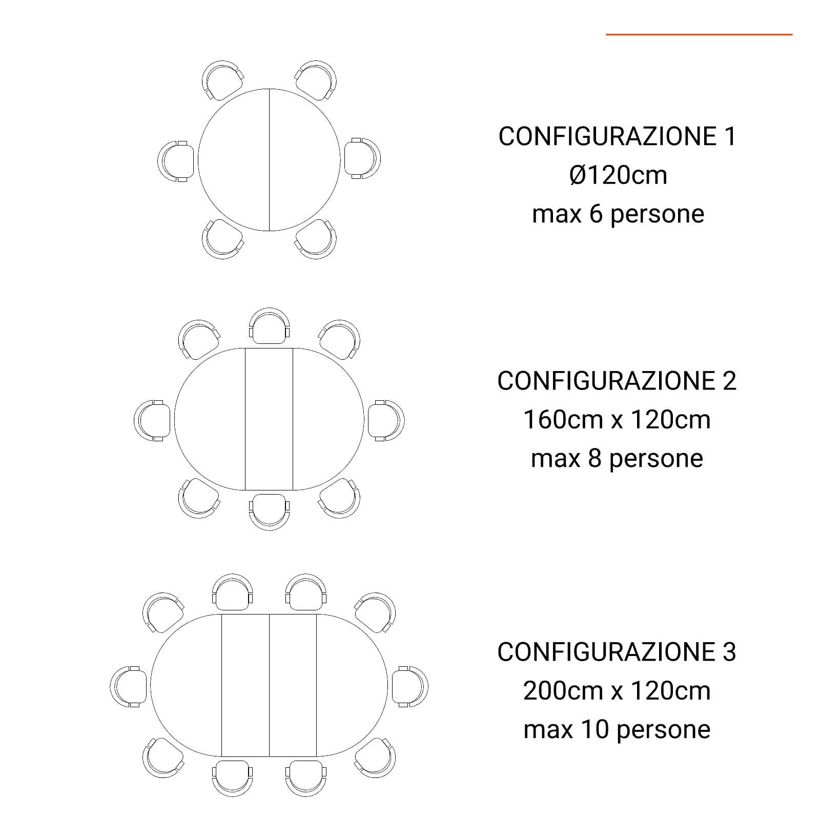 Tavolo allungabile 120-200x120 cm con top rovere e gambe cannettate - Avery
