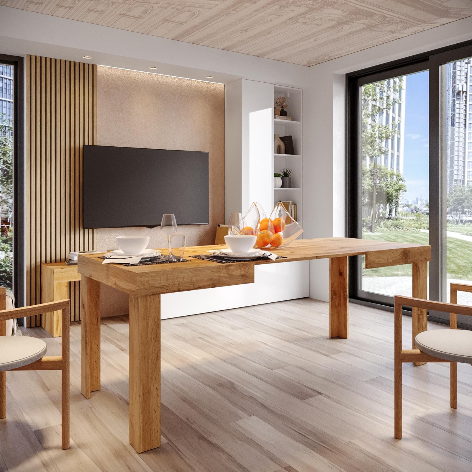 Tavolo allungabile 120-200x80 cm rovere wotan - Kayros
