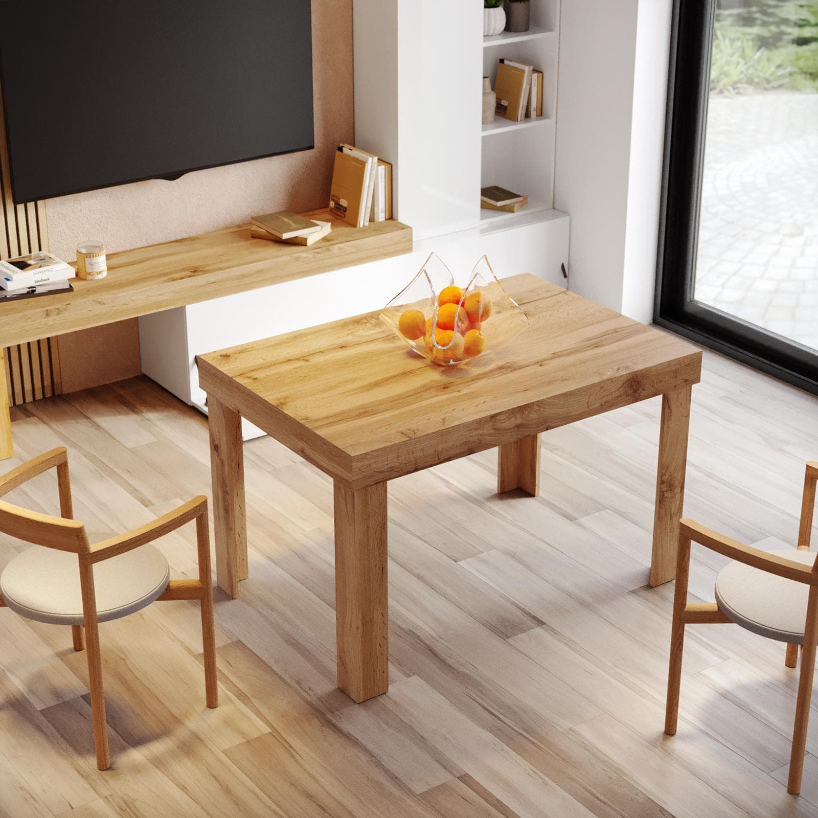Tavolo allungabile 120-200x80 cm rovere wotan - Kayros