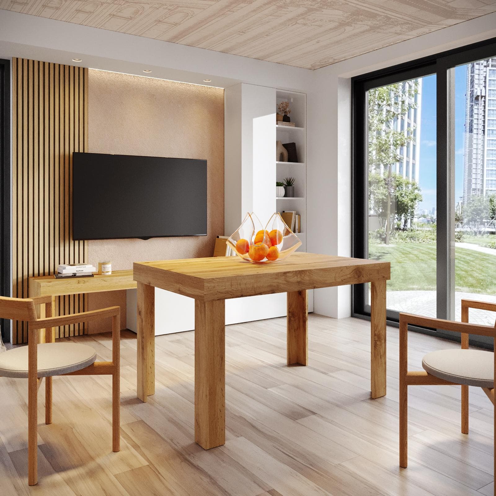 Tavolo allungabile 120-200x80 cm rovere wotan - Kayros