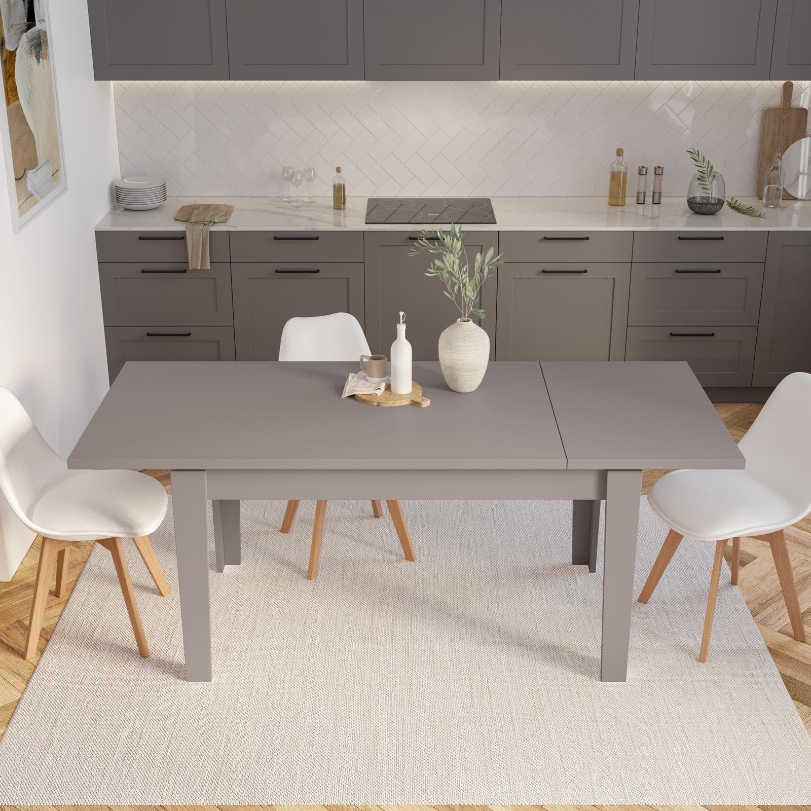 Tavolo allungabile 140-190x80 cm tortora - Amigo