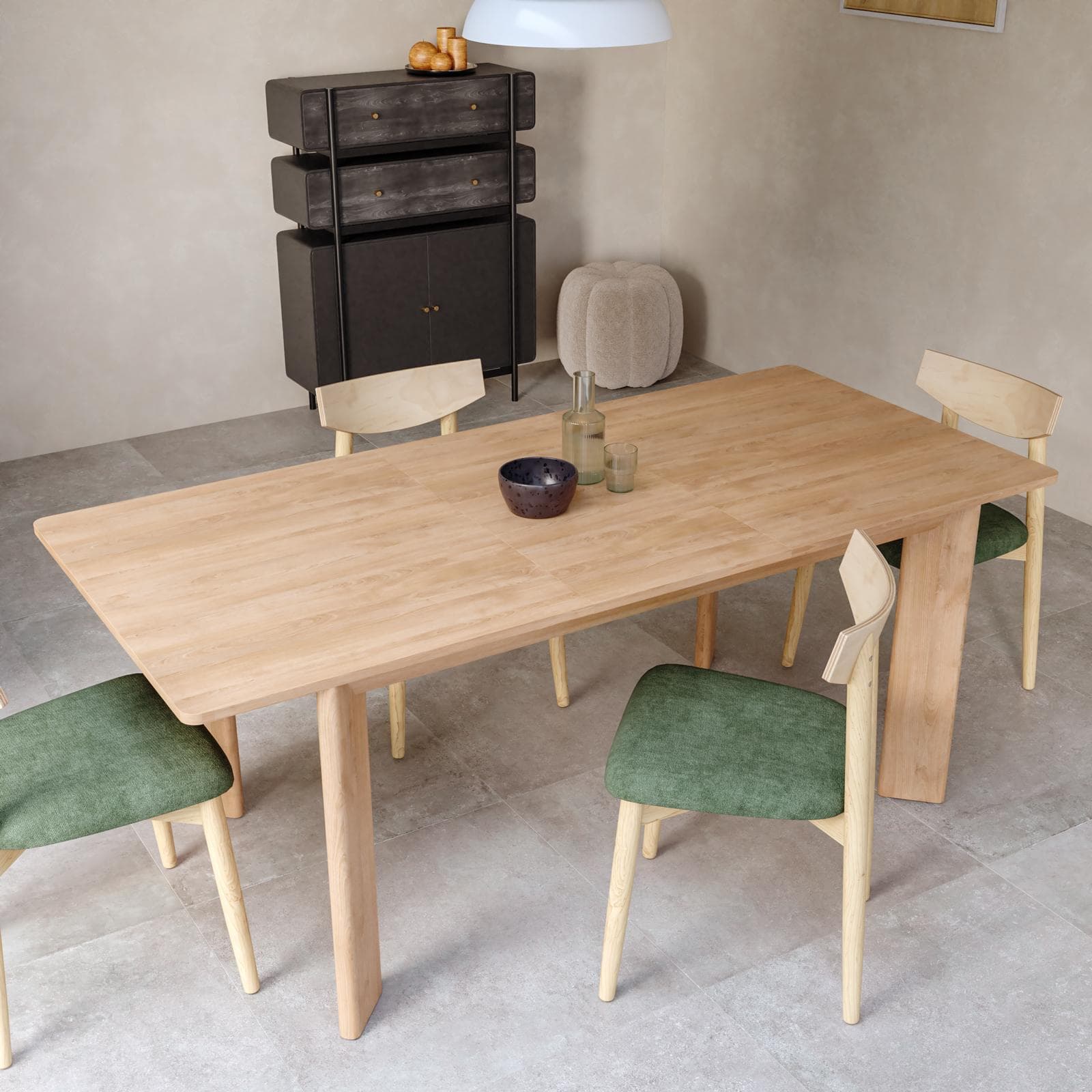 Tavolo allungabile 150-195x90 cm effetto rovere - Mifred