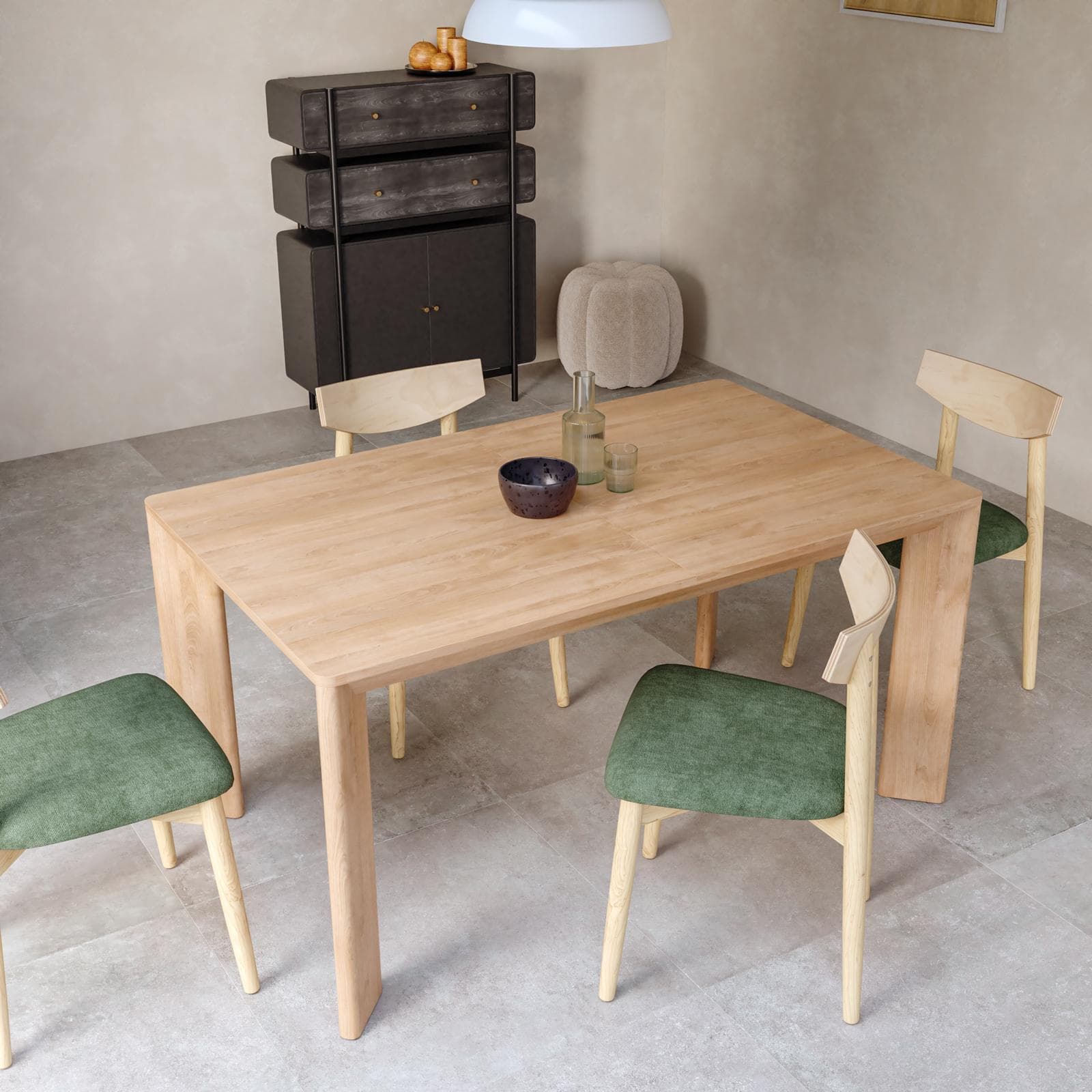 Tavolo allungabile 150-195x90 cm effetto rovere - Mifred