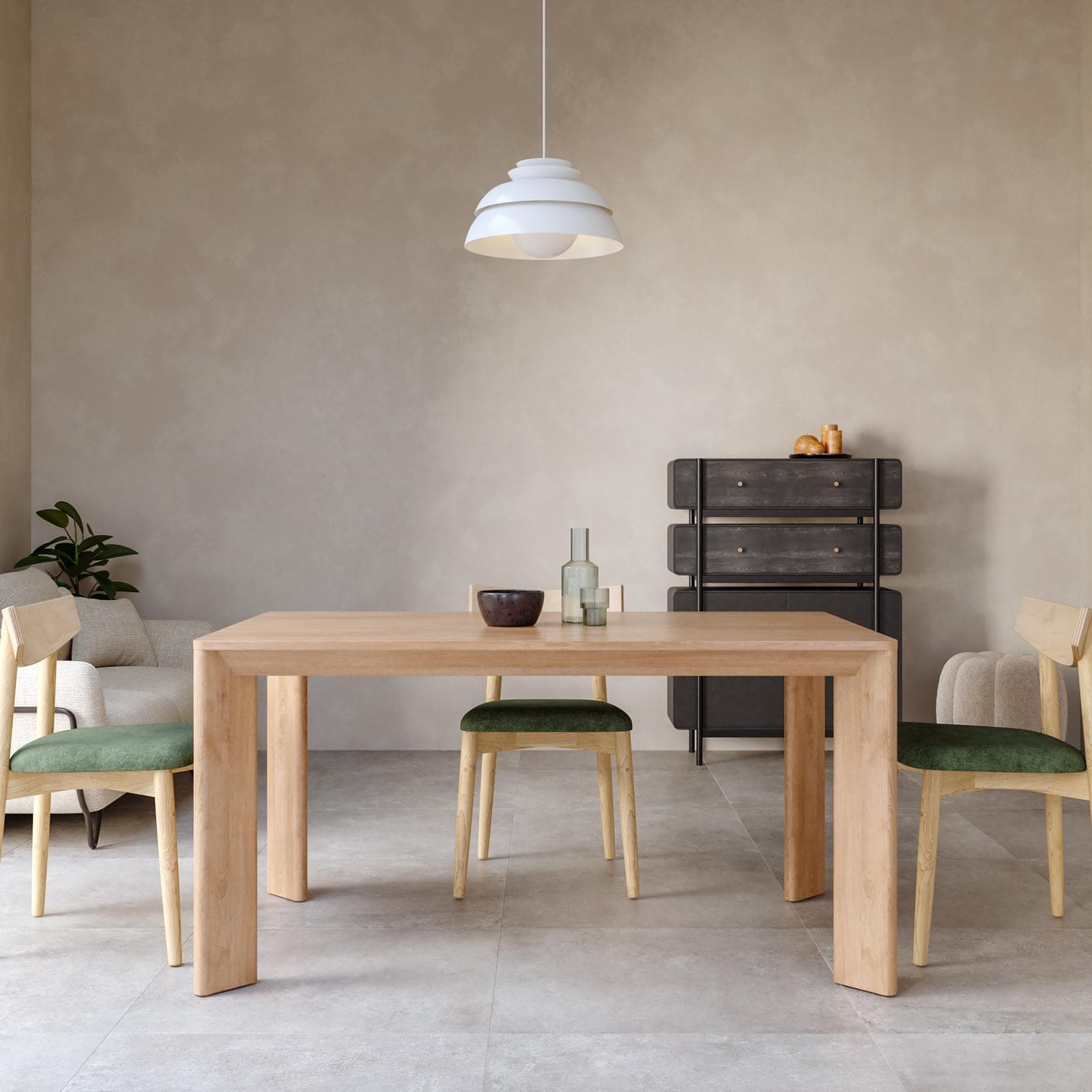 Tavolo allungabile 150-195x90 cm effetto rovere - Mifred