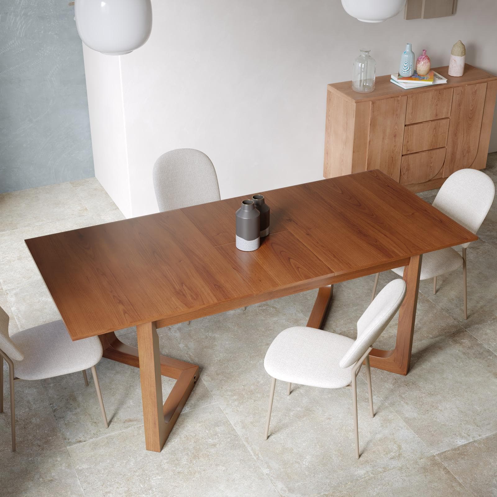 Tavolo allungabile 160-200x90 cm in legno rovere scuro - Gorag