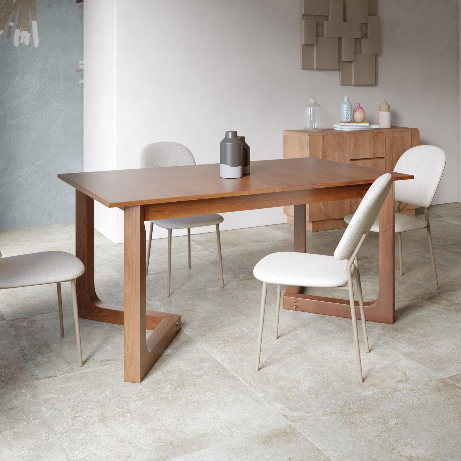Tavolo allungabile 160-200x90 cm in legno rovere scuro - Gorag
