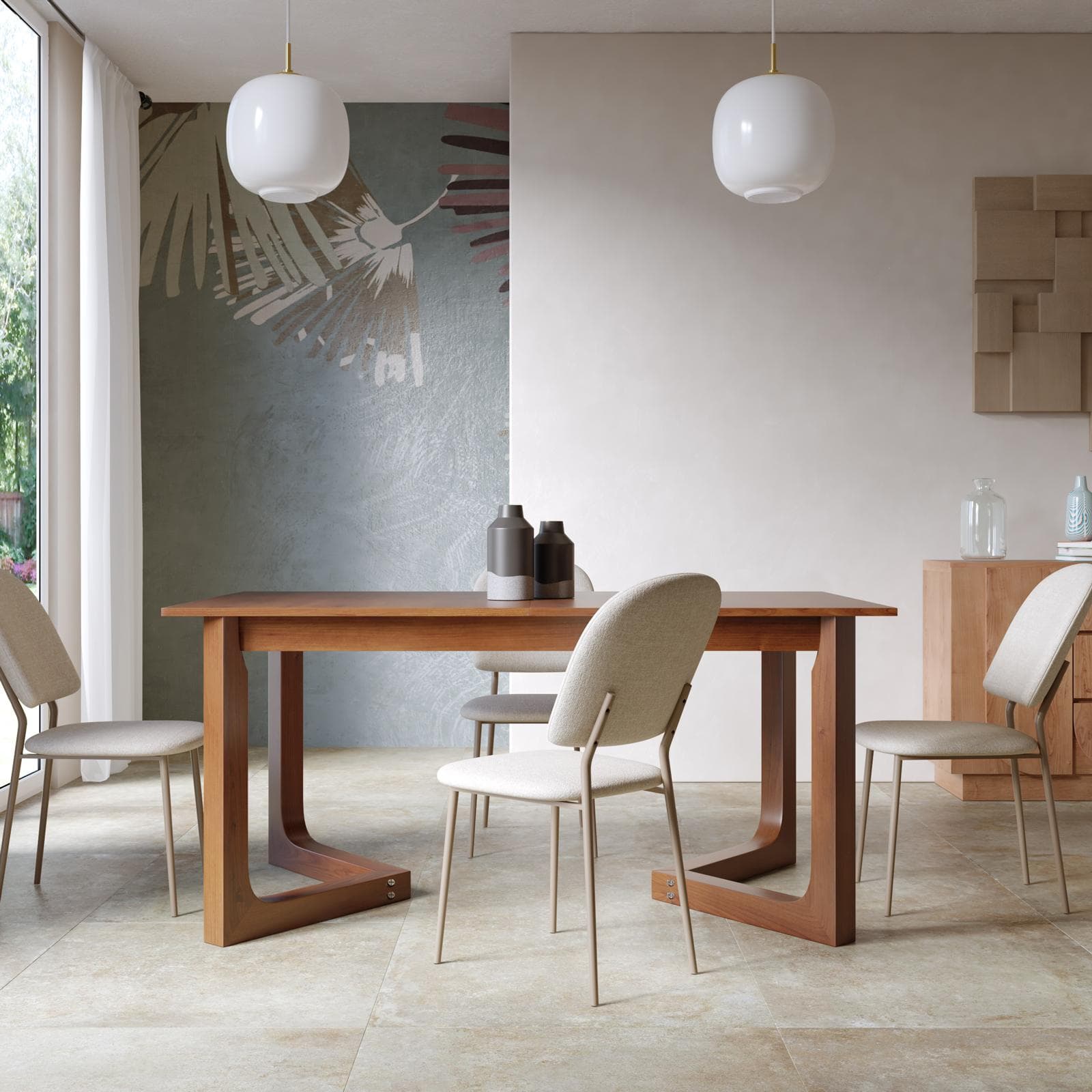 Tavolo allungabile 160-200x90 cm in legno rovere scuro - Gorag