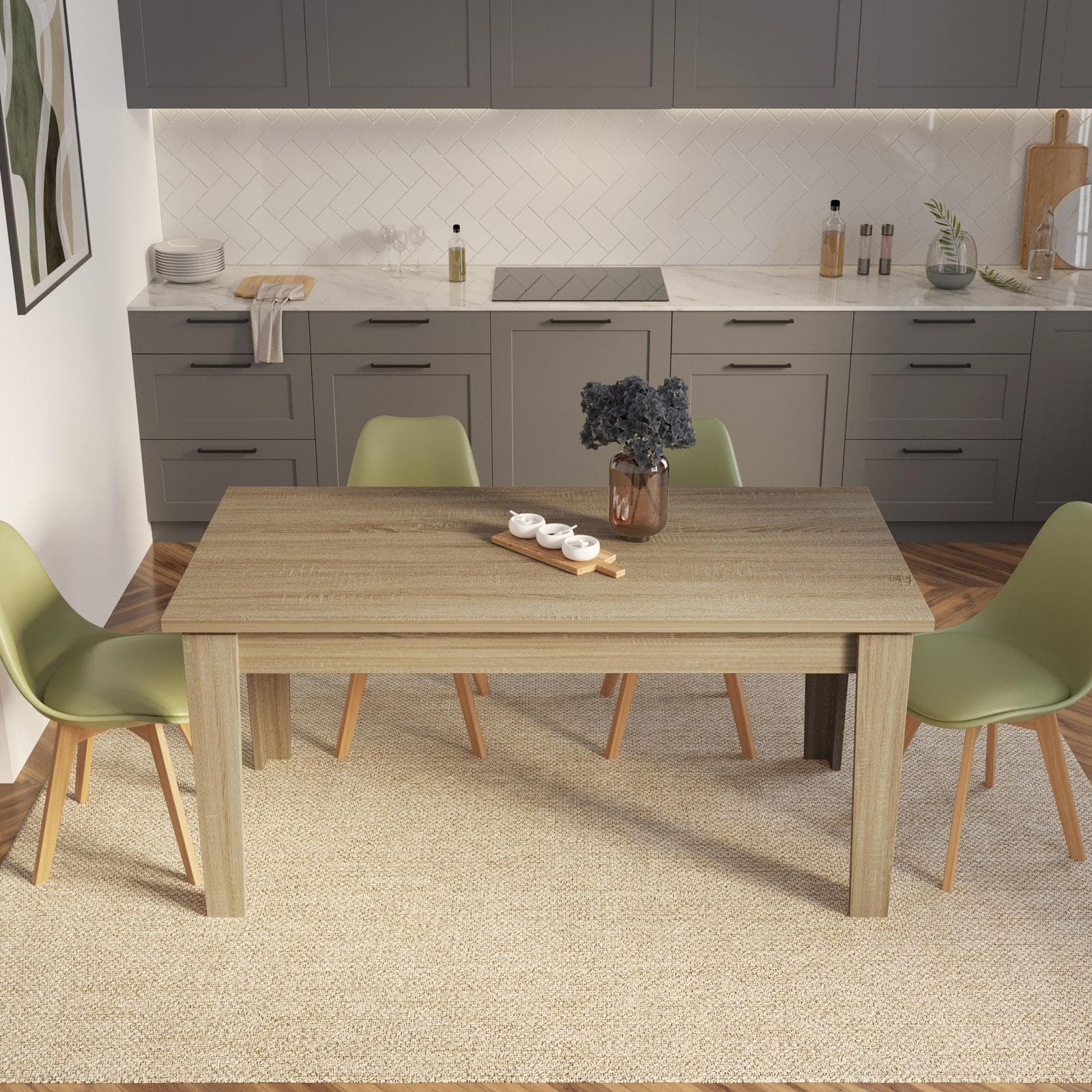 Tavolo allungabile 160-210x80 cm rovere - Amigo