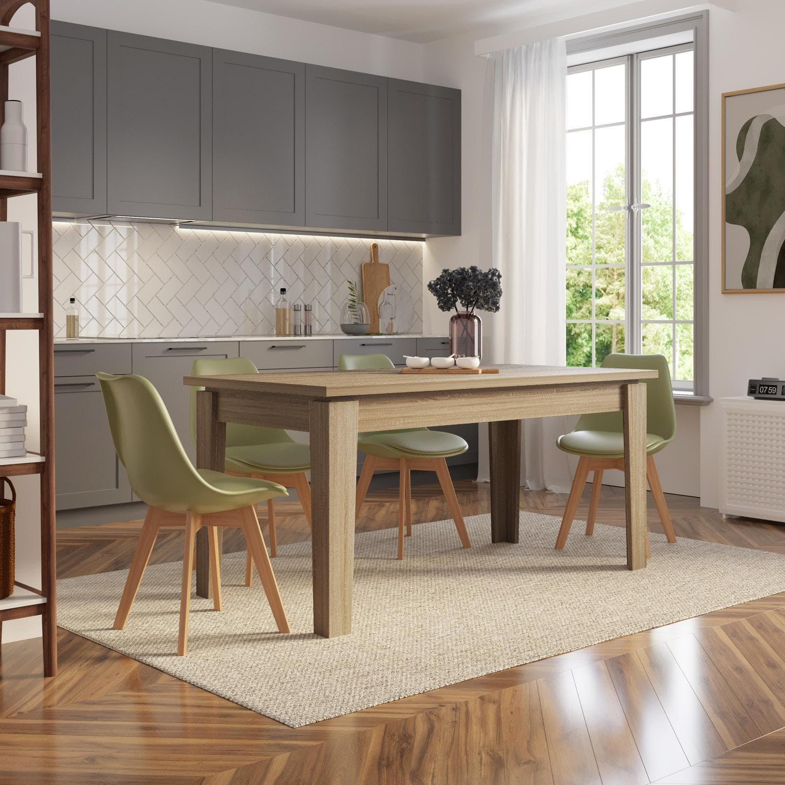 Tavolo allungabile 160-210x80 cm rovere - Amigo