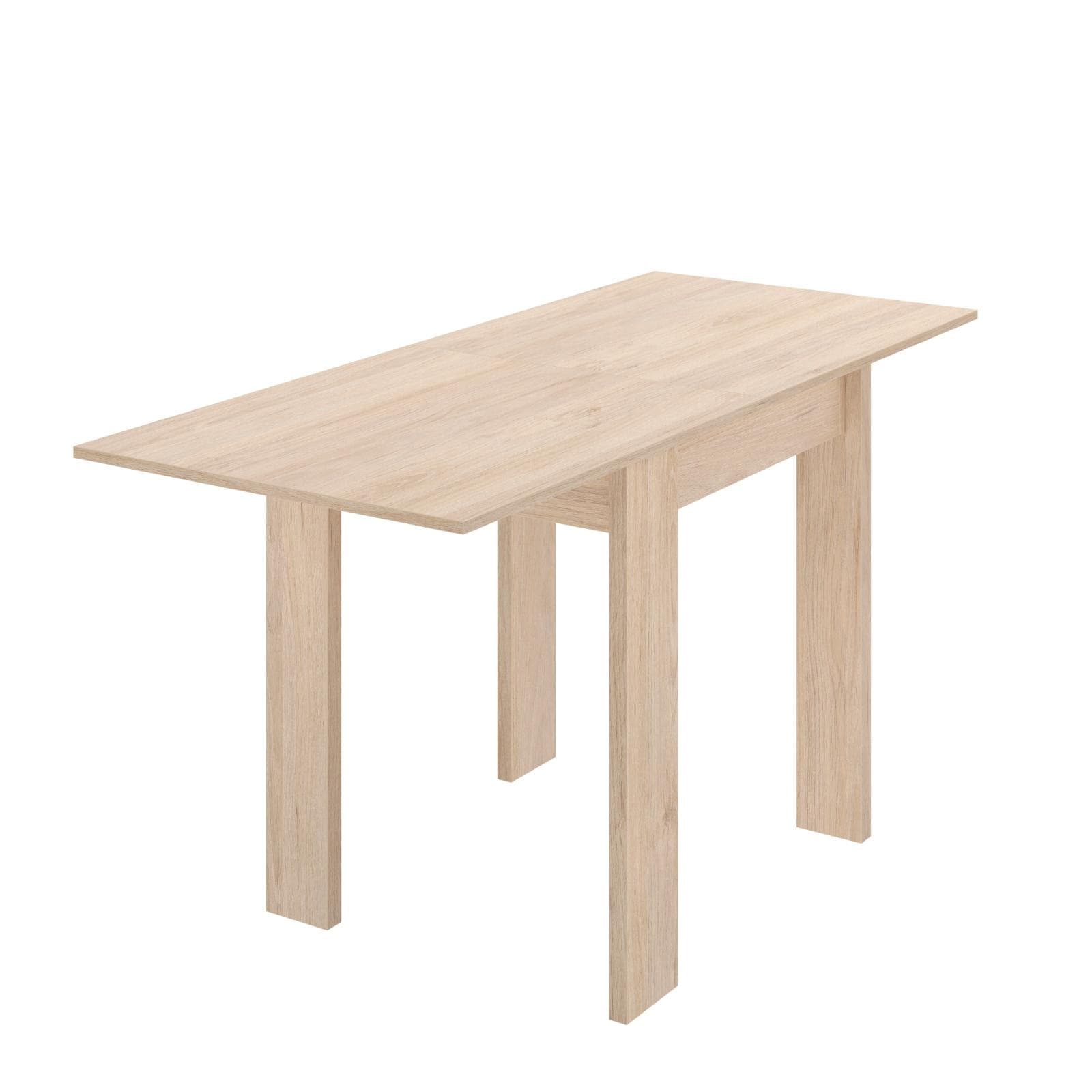 Tavolo allungabile 67-134x67 cm in legno naturale - Kabi