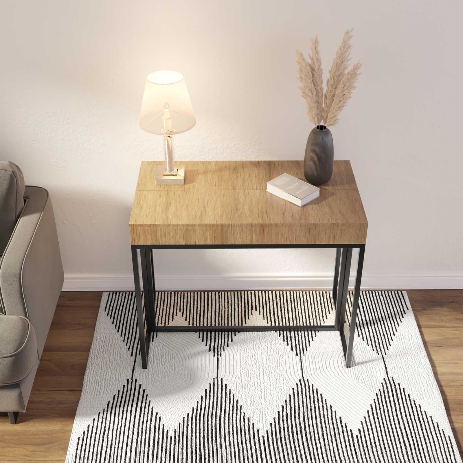 Tavolo consolle allungabile 50-185x90 cm in metallo e legno - Breeze