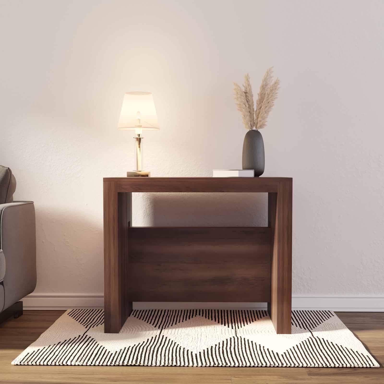 Tavolo consolle allungabile salvaspazio 55-215x90 cm legno scuro - City