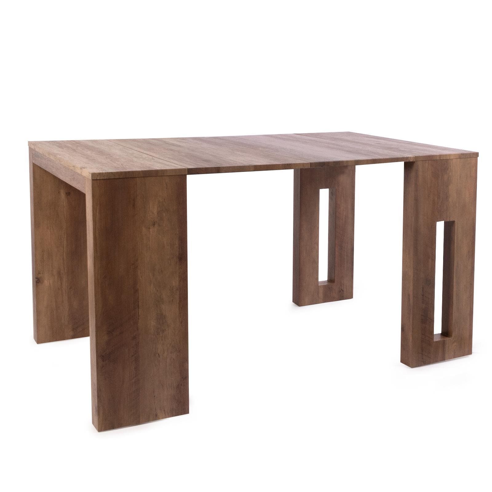 Tavolo consolle allungabile salvaspazio 55-215x90 cm legno scuro - City