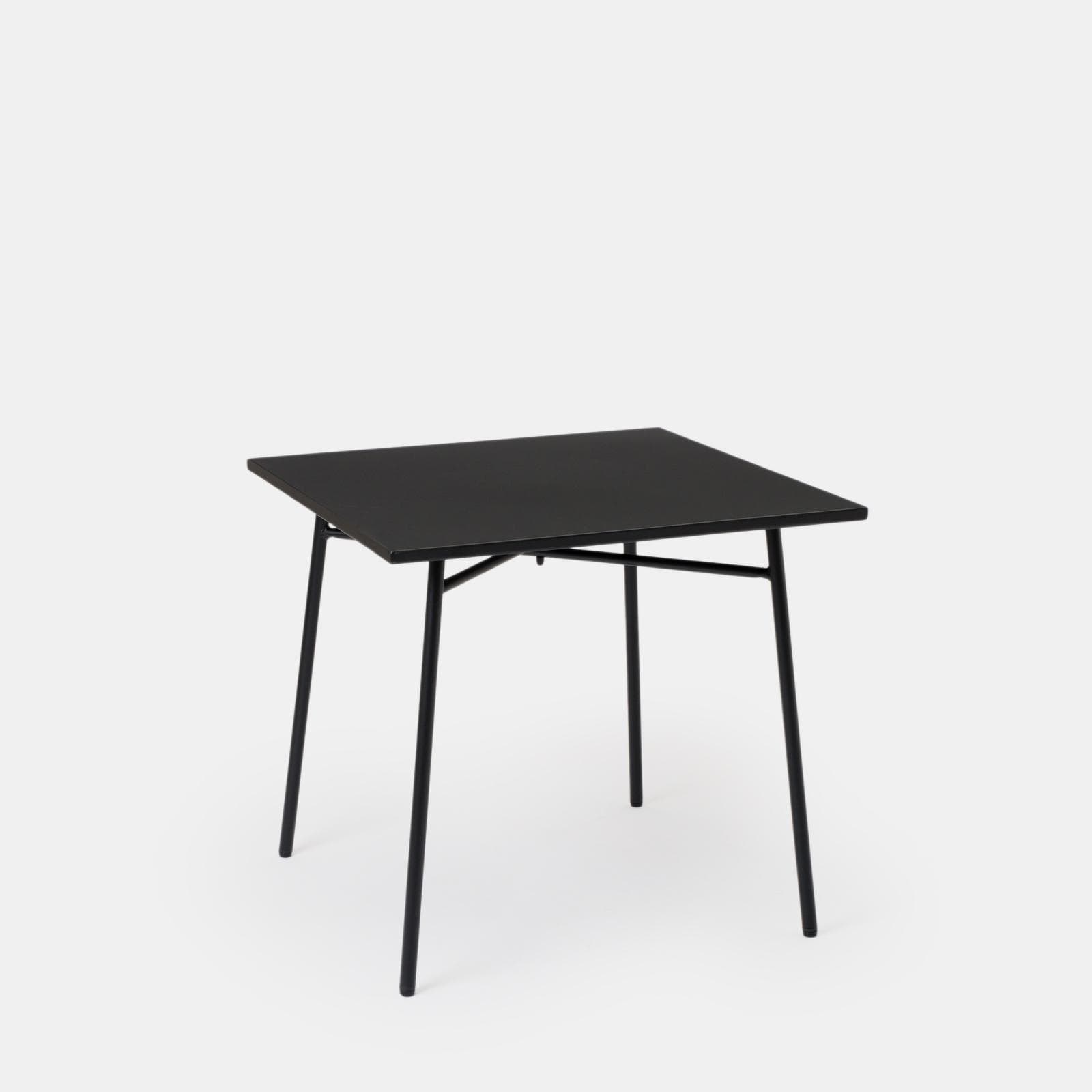 Tavolo da esterno 80x80 cm in acciaio nero - Faber