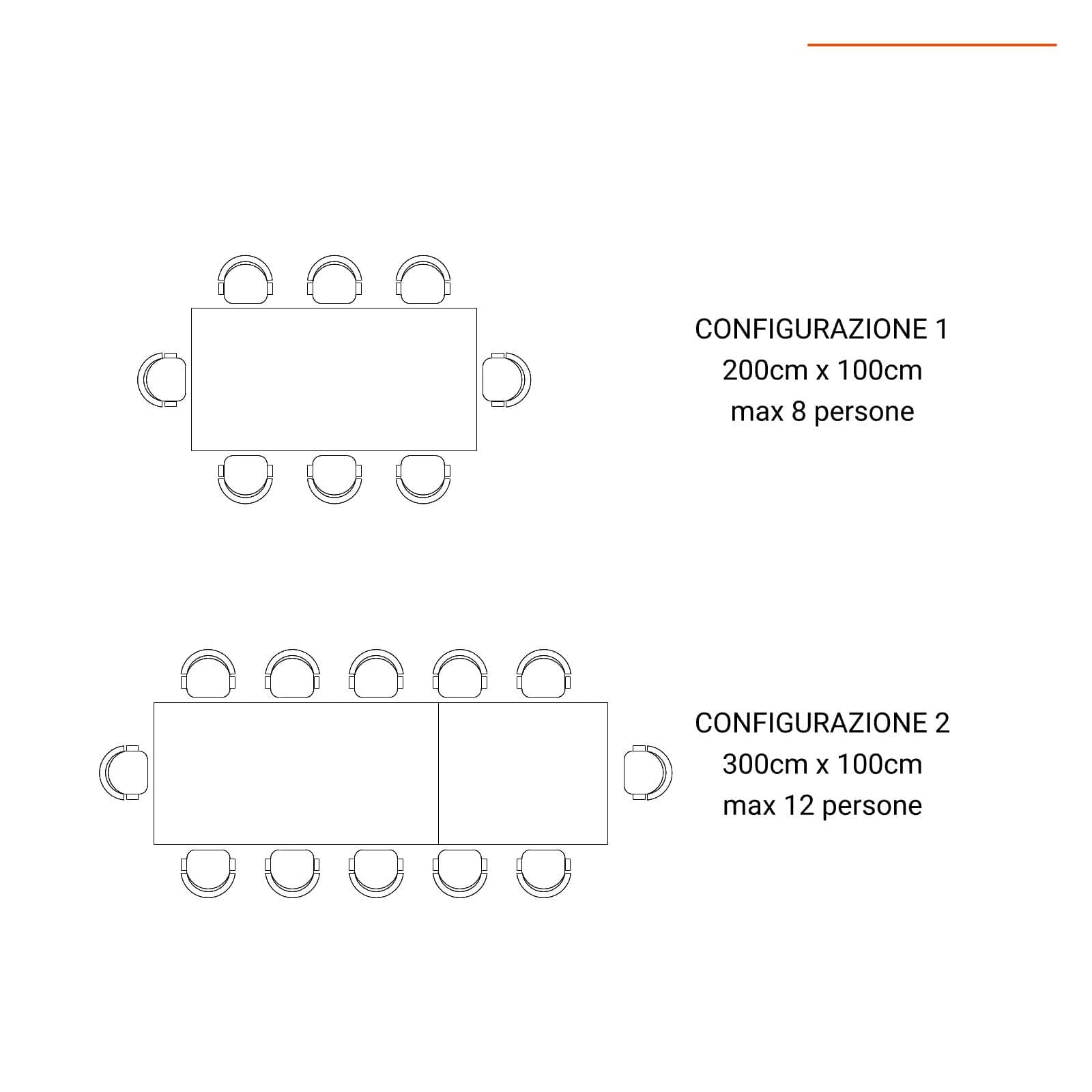 Tavolo da esterno allungabile 200/300x100 cm in alluminio antracite con top in vetro - Carioca