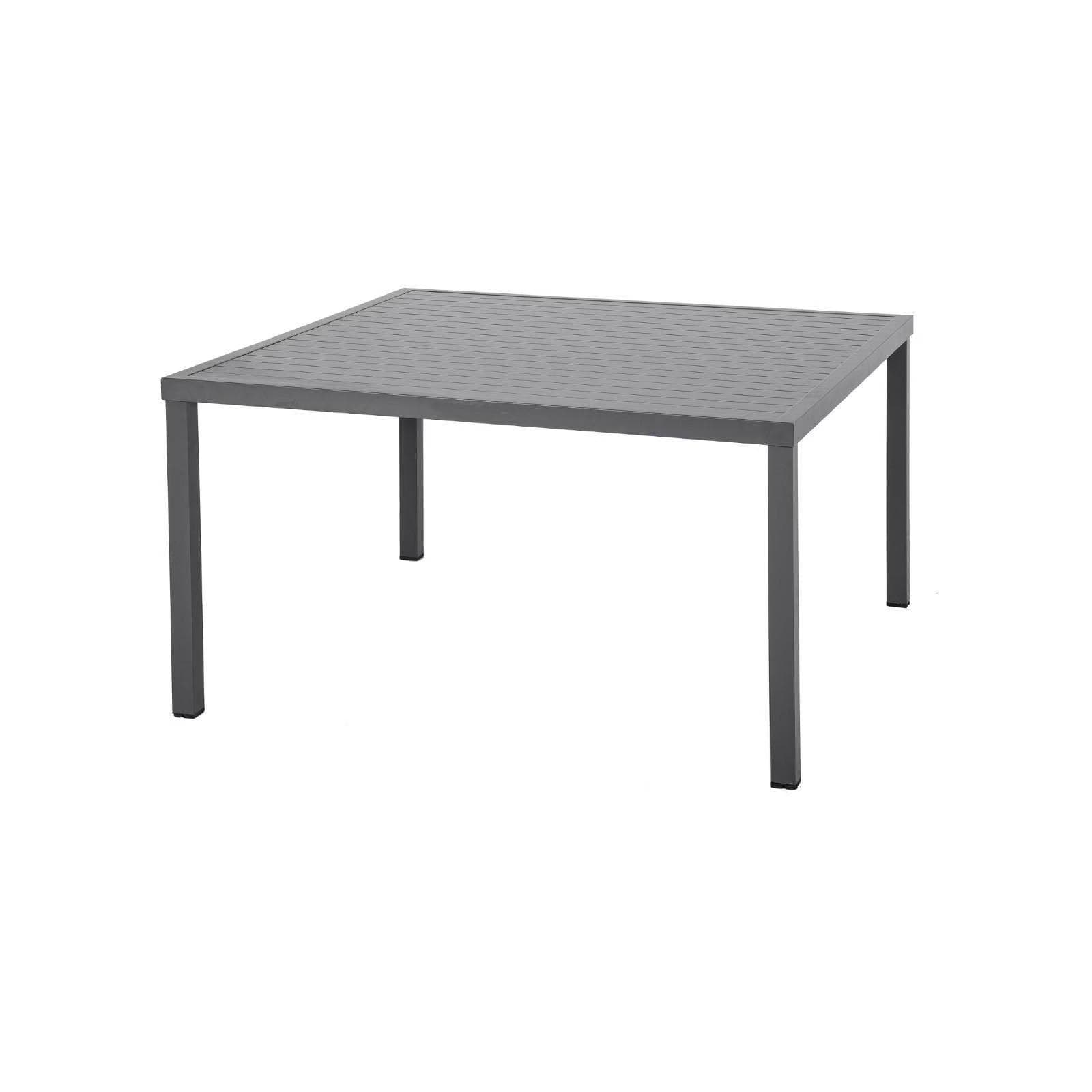 Tavolo da giardino 136x136 cm in alluminio grafite - Pozar