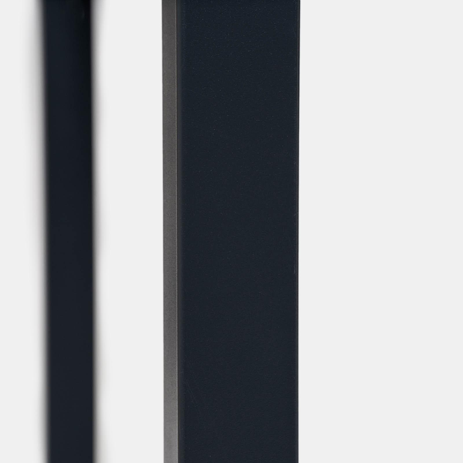 Tavolo da giardino 150x90 cm con top vetro temperato e acciaio grigio - Tamika