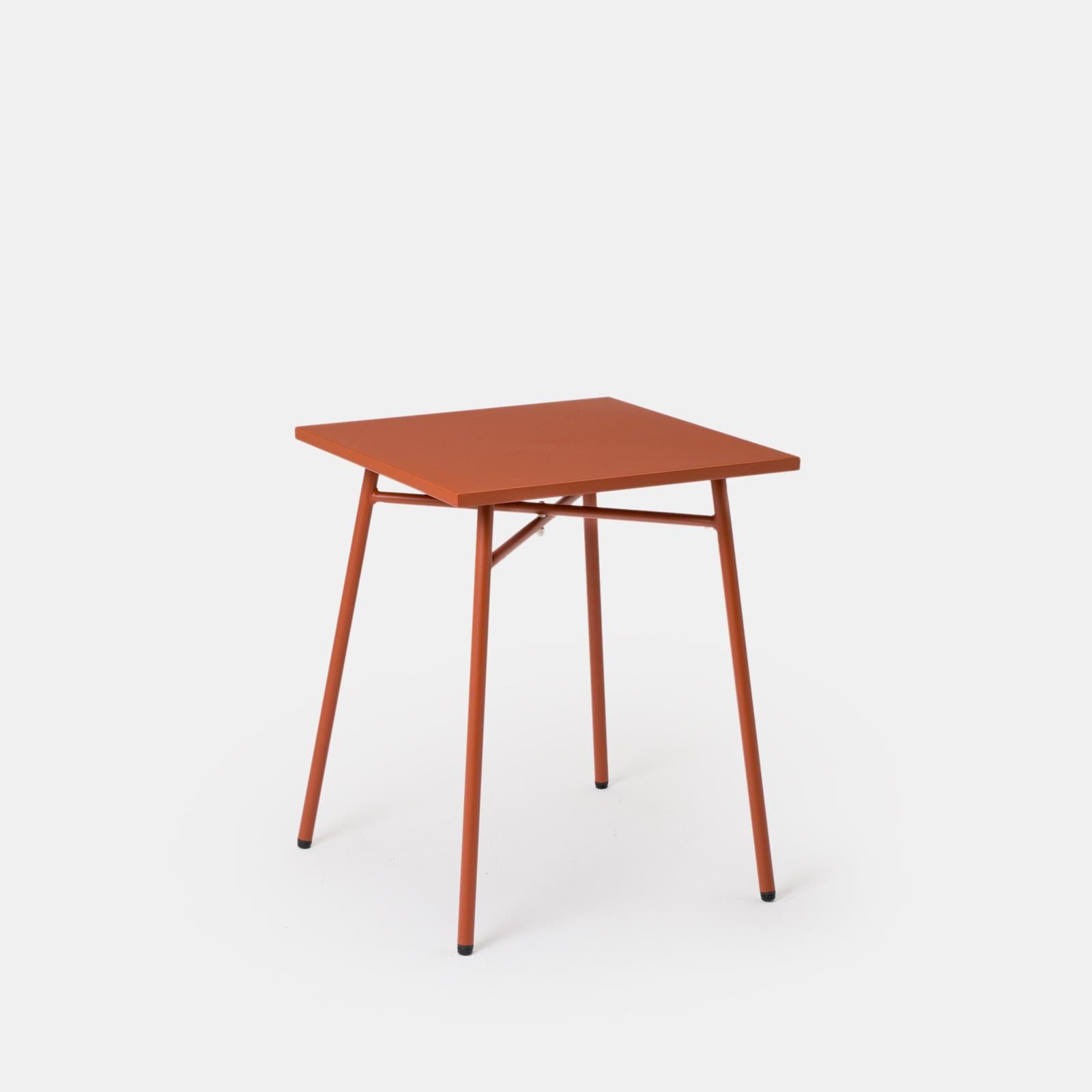 Tavolo da esterno 60x60 cm in acciaio terracotta - Faber