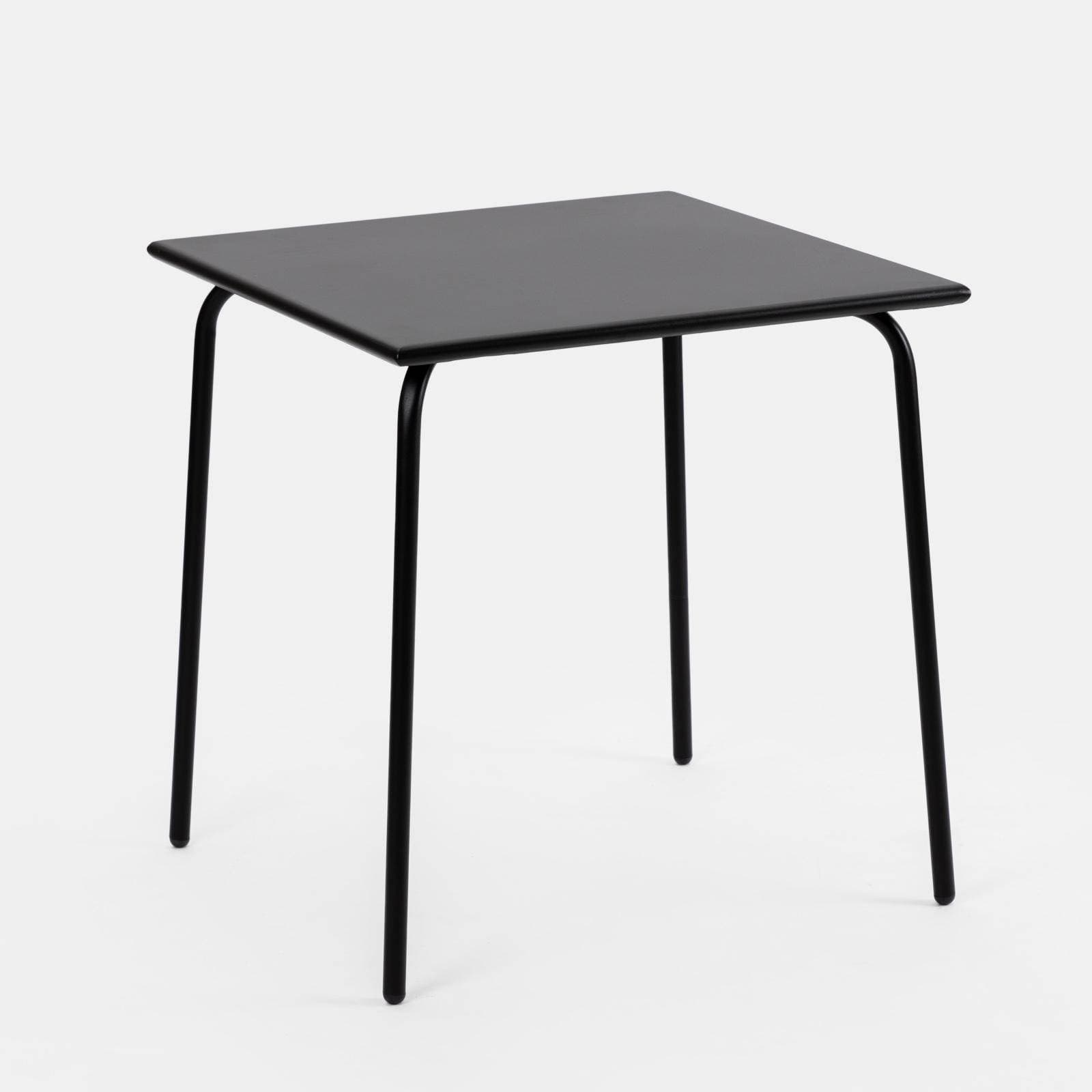 Tavolo da giardino 70x70 cm in metallo nero - Dama
