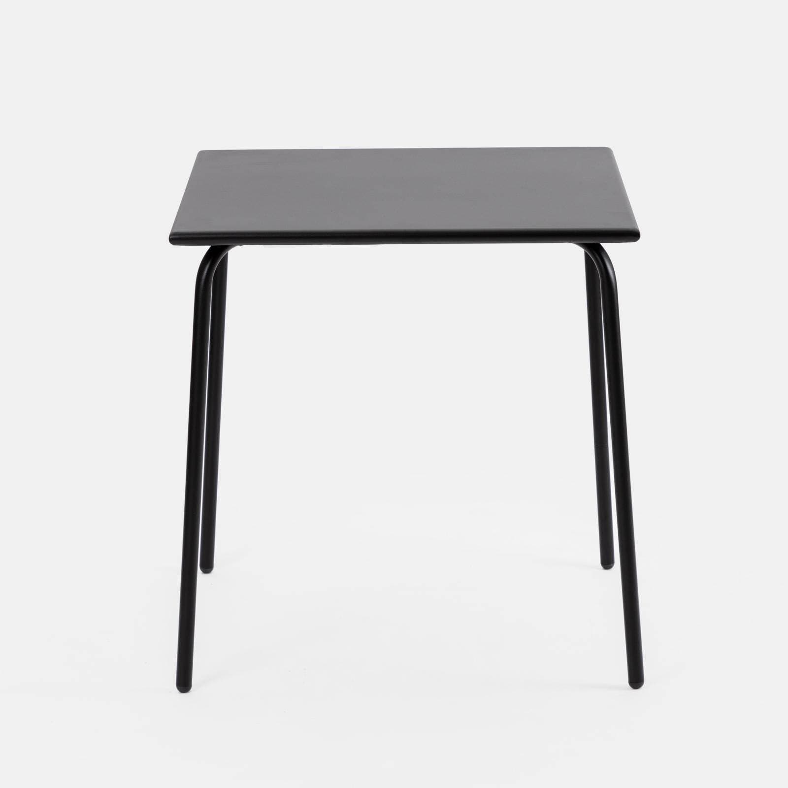 Tavolo da giardino 70x70 cm in metallo nero - Dama