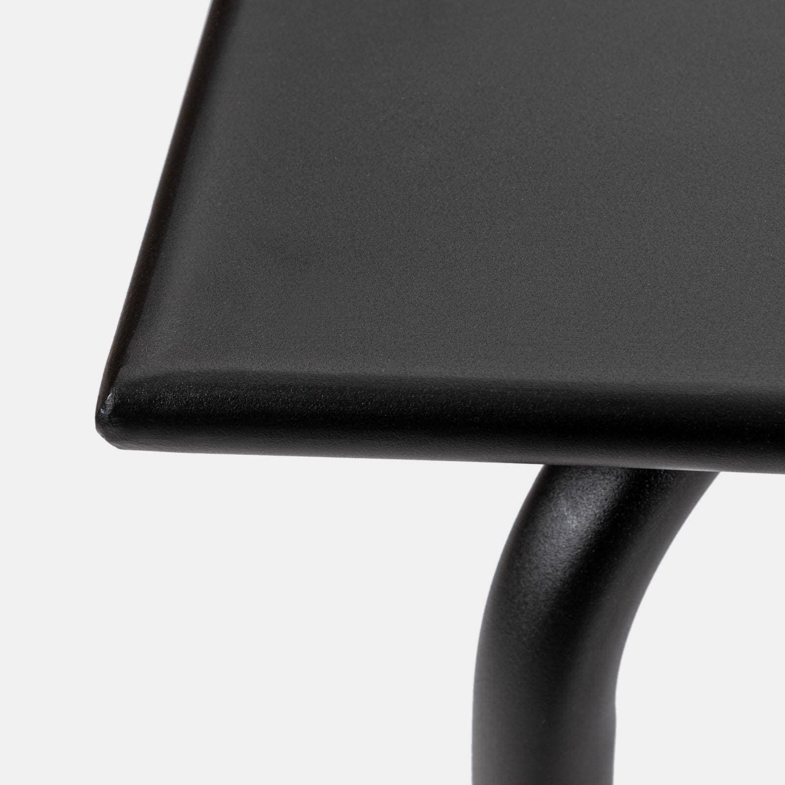 Tavolo da giardino 70x70 cm in metallo nero - Dama
