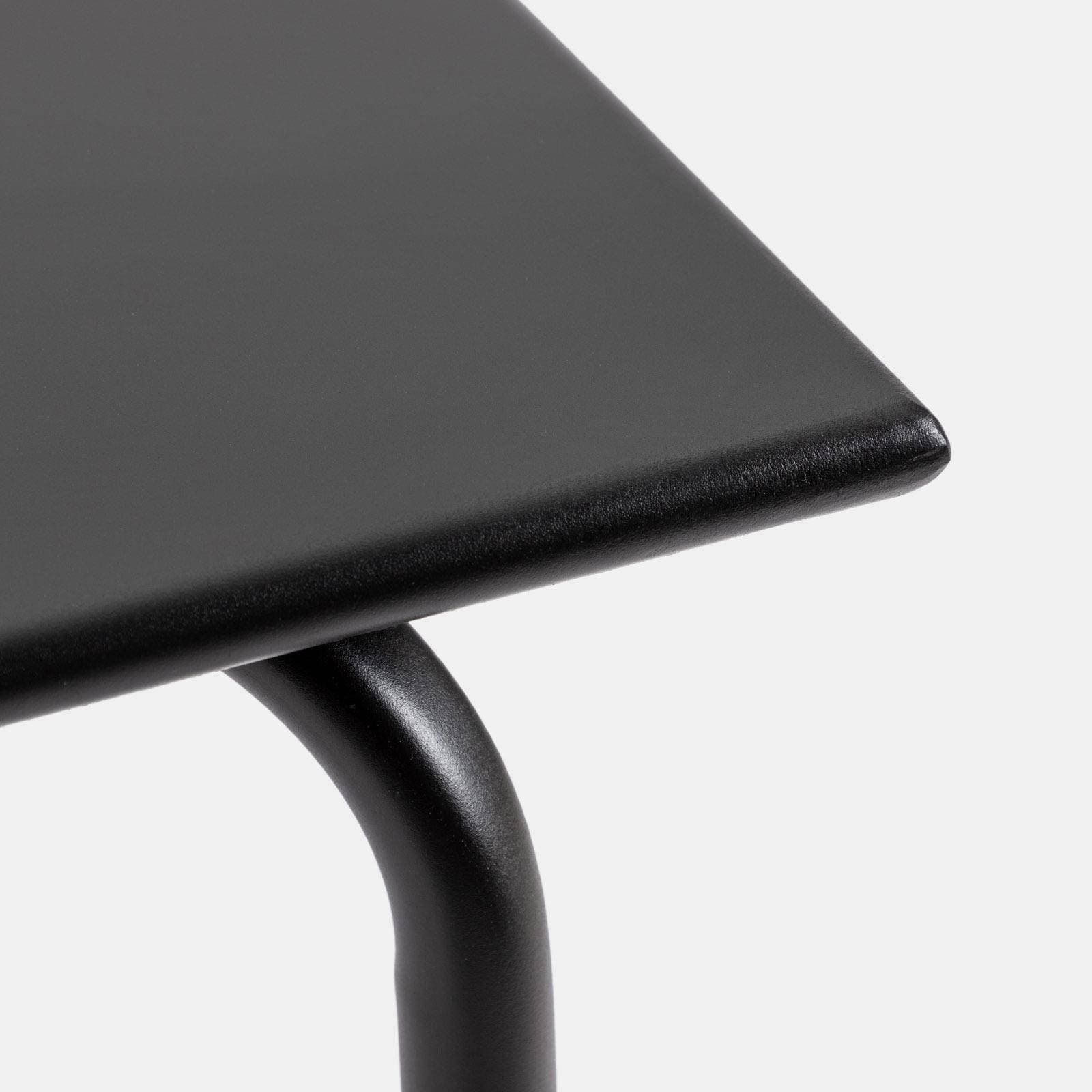 Tavolo da giardino 70x70 cm in metallo nero - Dama