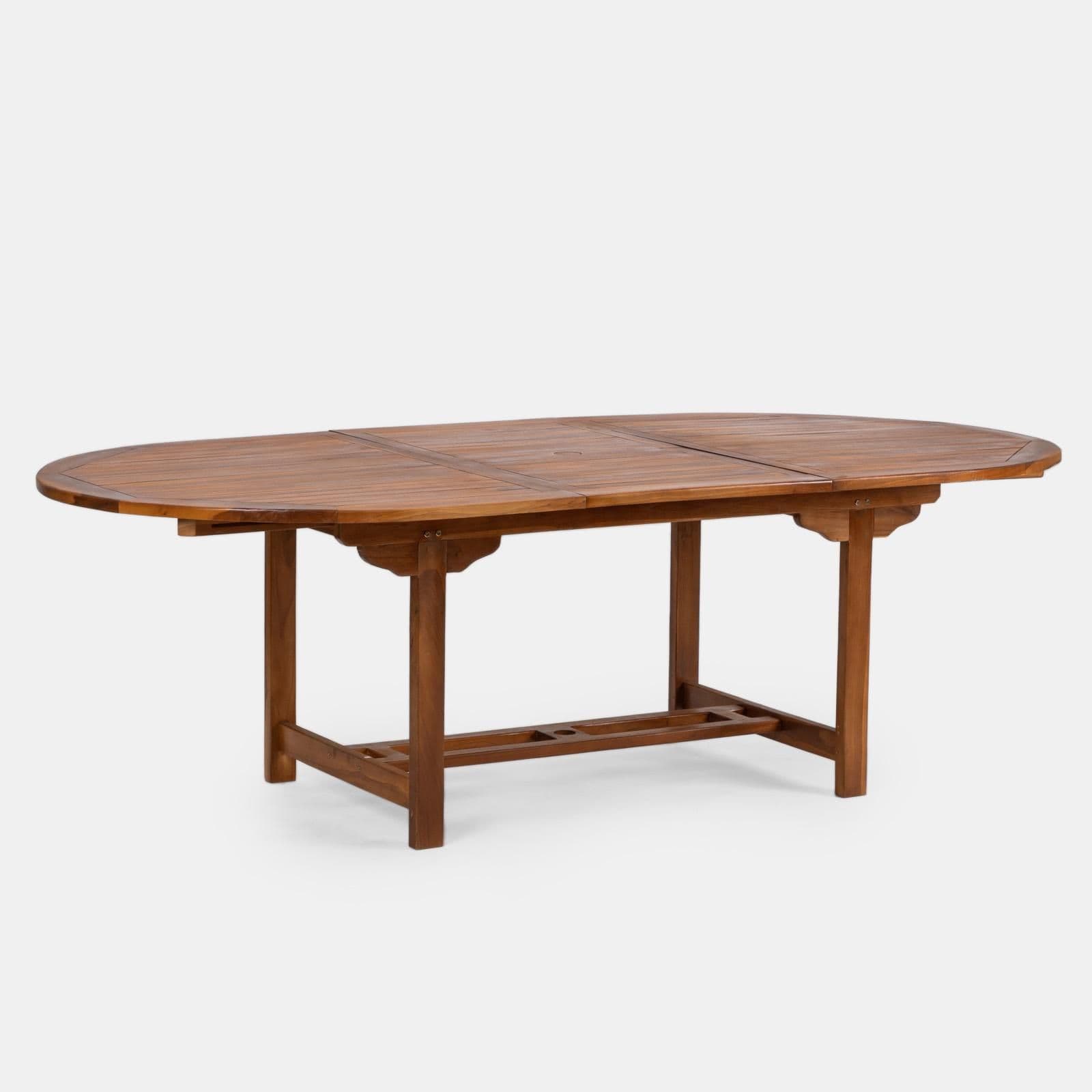 Tavolo da pranzo allungabile 180/240x120 cm in legno teak - Louis