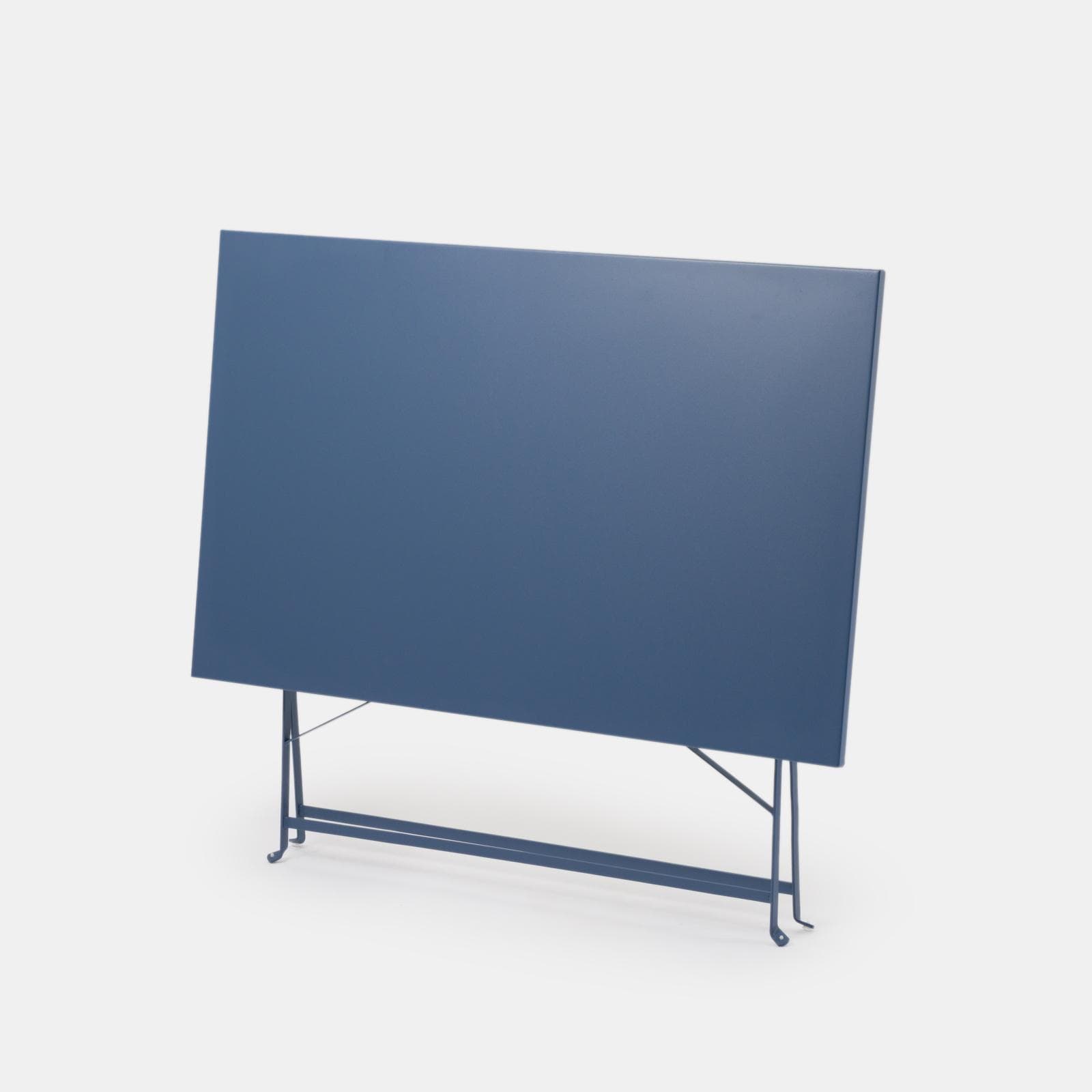 Tavolo da giardino pieghevole 110x70 cm in metallo blu ardesia - Atelier