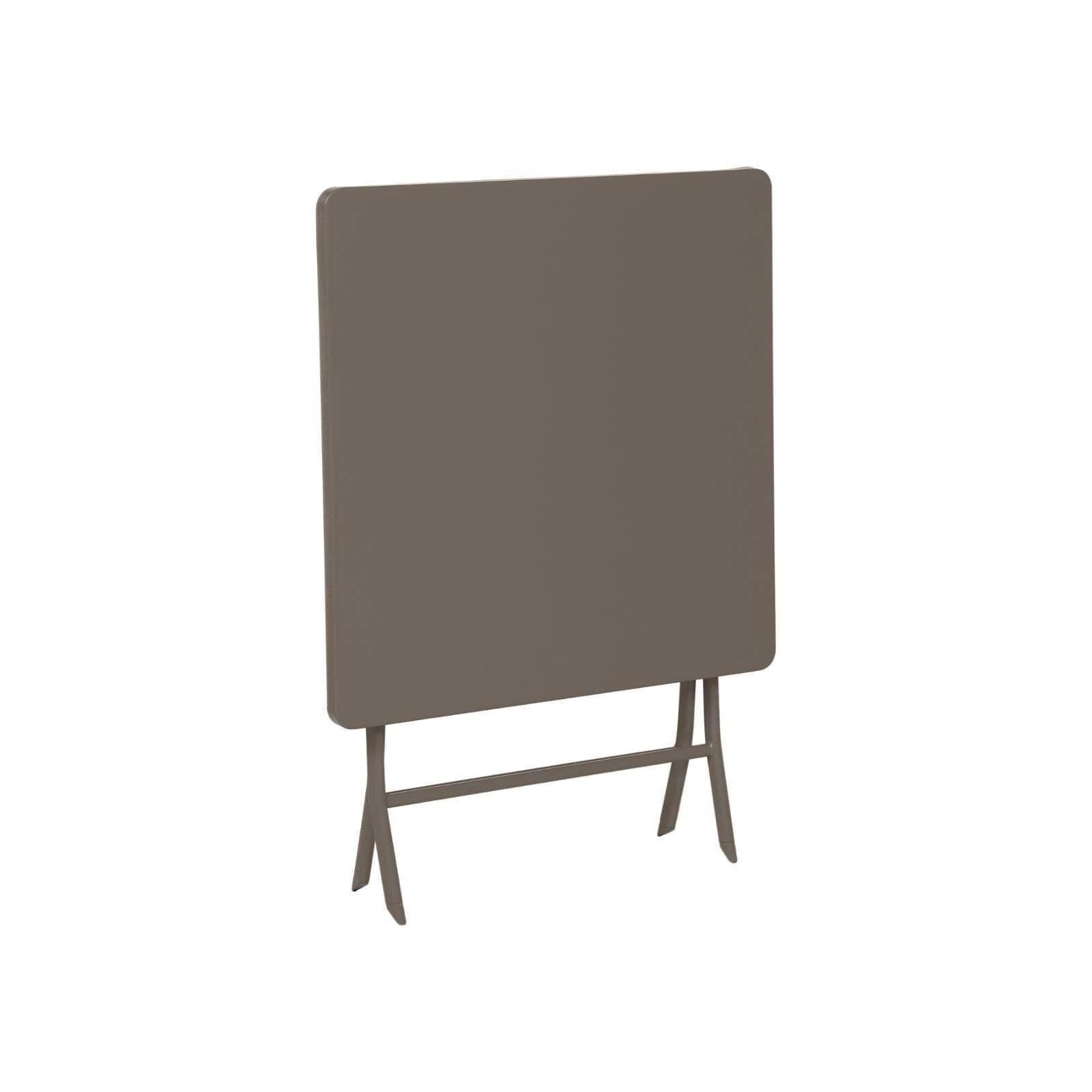 Tavolo pieghevole da esterno 70x70 cm in acciaio grigio - Atelier