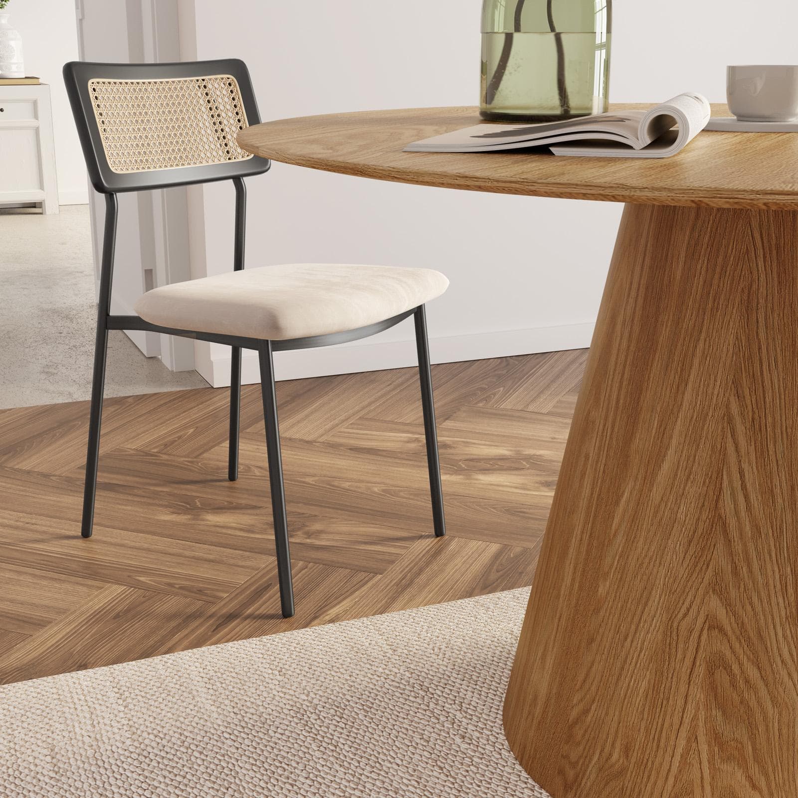 Tavolo da pranzo rotondo 120 cm in legno rovere - Gourmel
