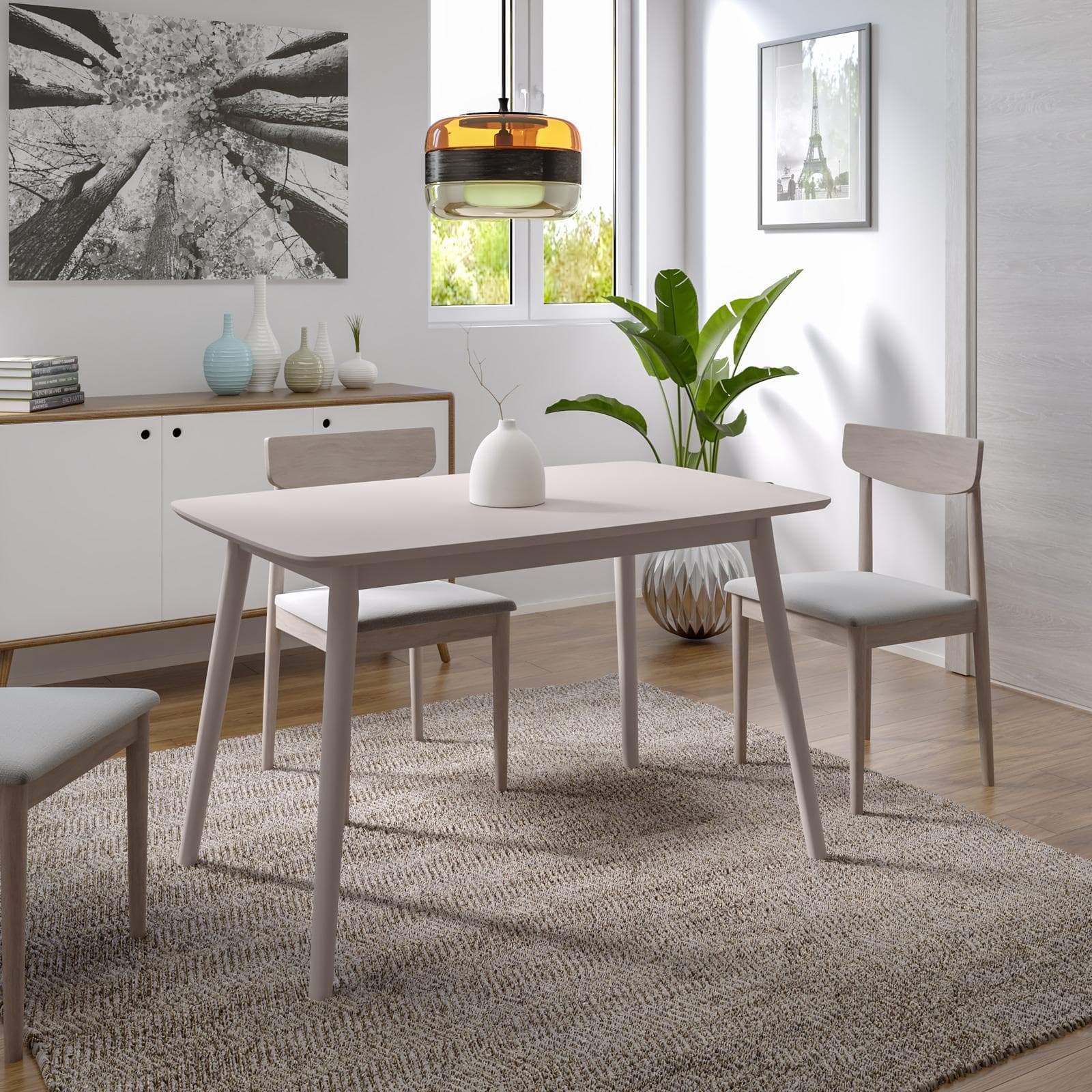 Tavolo da pranzo 120x75 cm in legno cashmere - Pixis