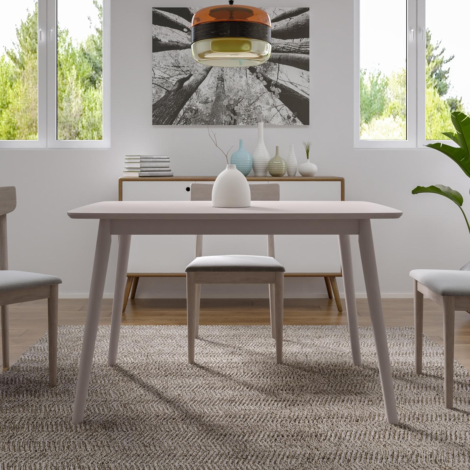 Tavolo da pranzo 120x75 cm in legno cashmere - Pixis