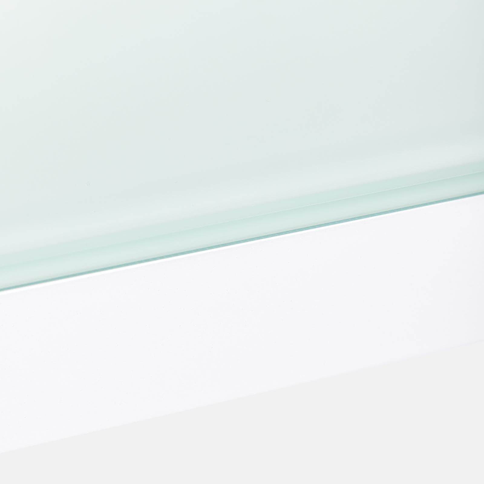 Tavolo da pranzo 130x70 cm piano in vetro temperato e gambe in metallo bianco - Grido