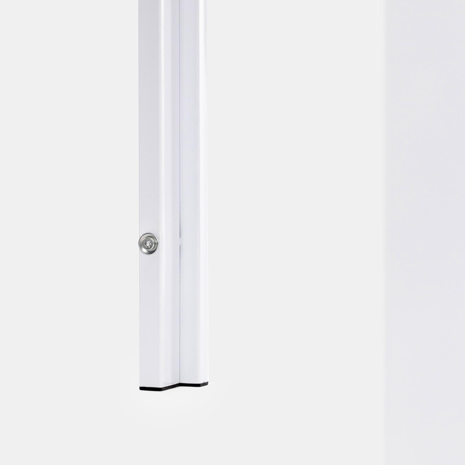 Tavolo da pranzo 130x70 cm piano in vetro temperato e gambe in metallo bianco - Grido