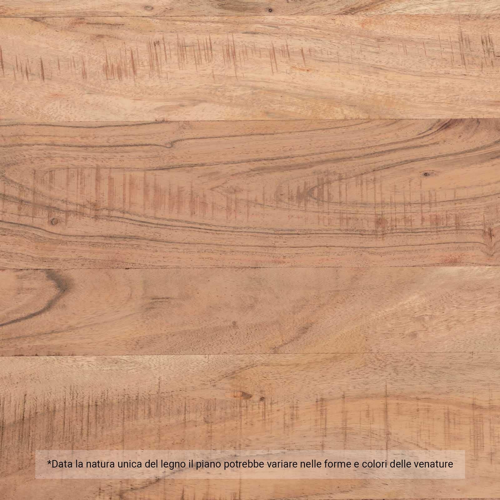 Tavolo 160x90 cm piano e gambe in legno di acacia - Freia Acacia