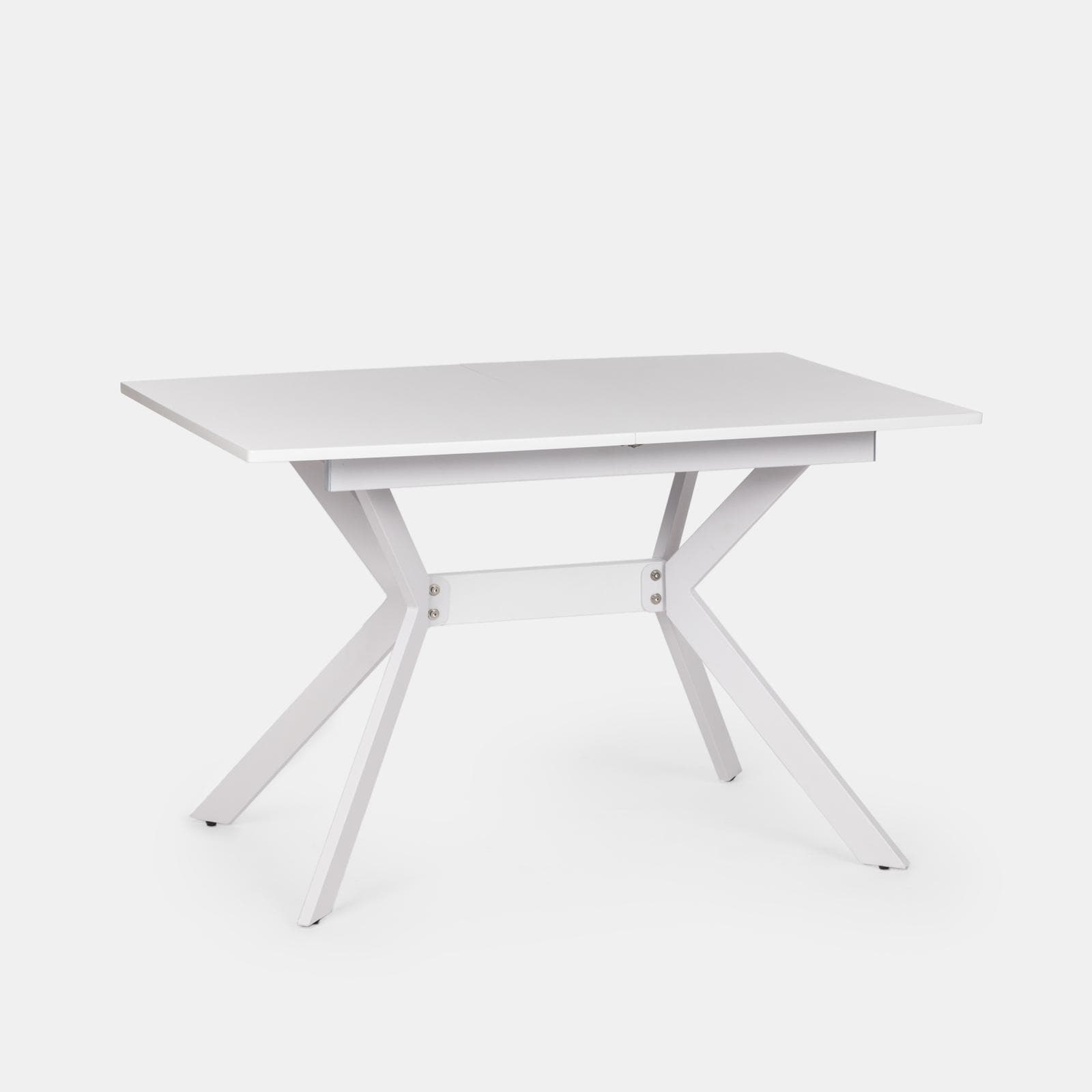 Tavolo da pranzo allungabile 120-160 x 80 cm in legno bianco - Nelson