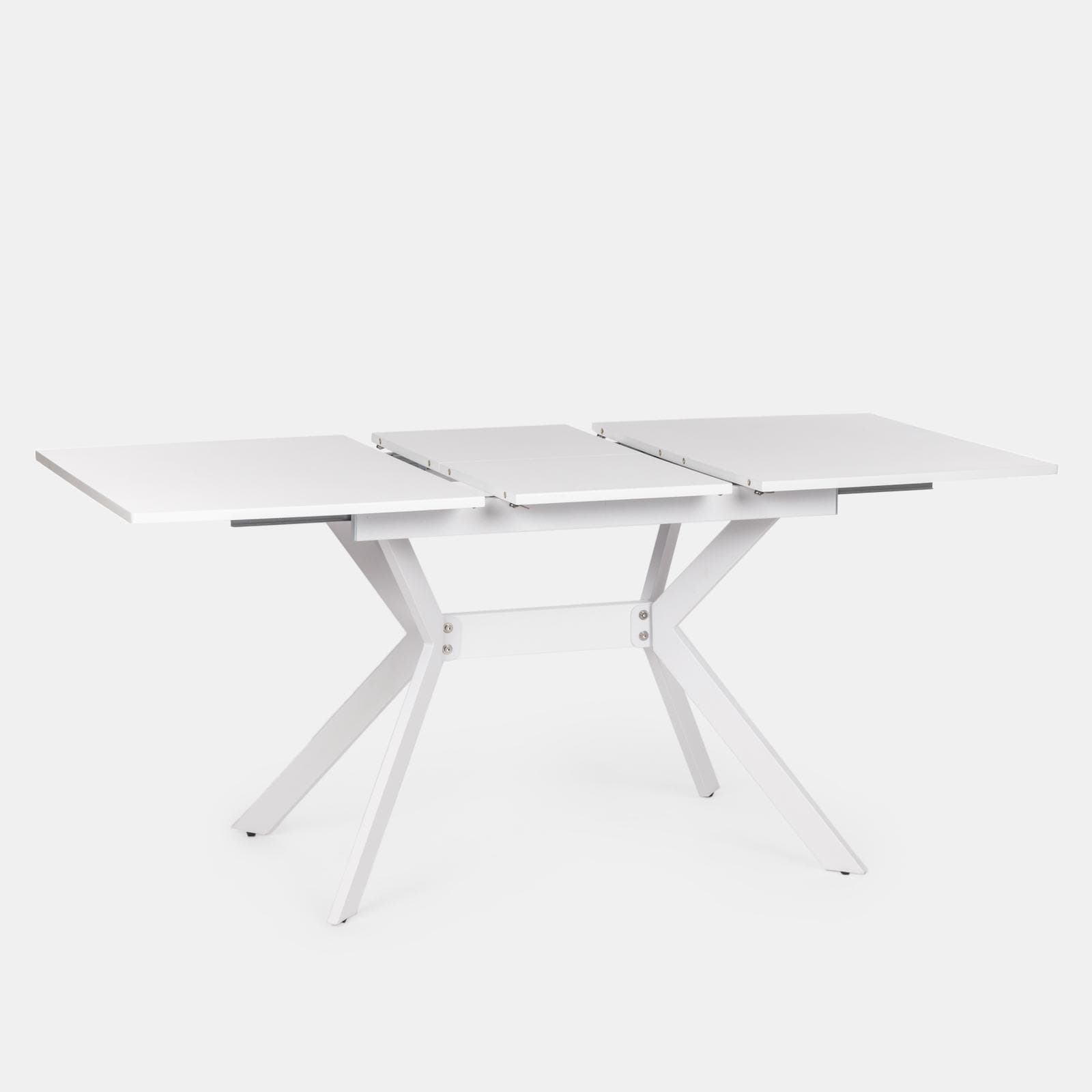Tavolo da pranzo allungabile 120-160 x 80 cm in legno bianco - Nelson