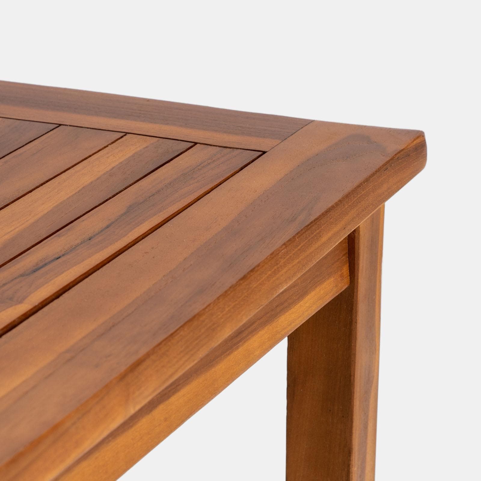 Set pranzo tavolo 90x90 cm e 4 sedie pieghevoli in legno teak - Louis